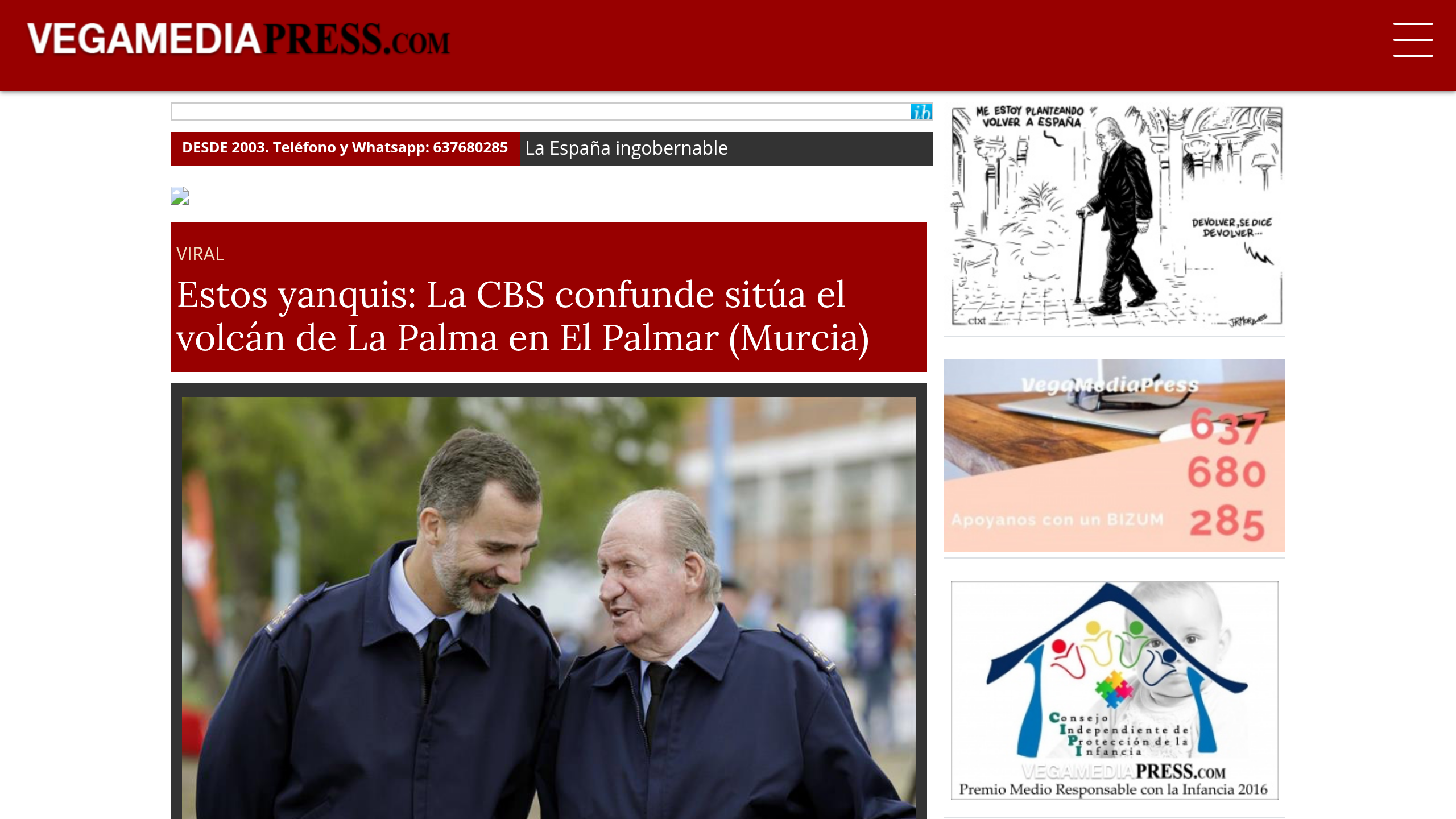 Captura de pantalla de Vega Media Press