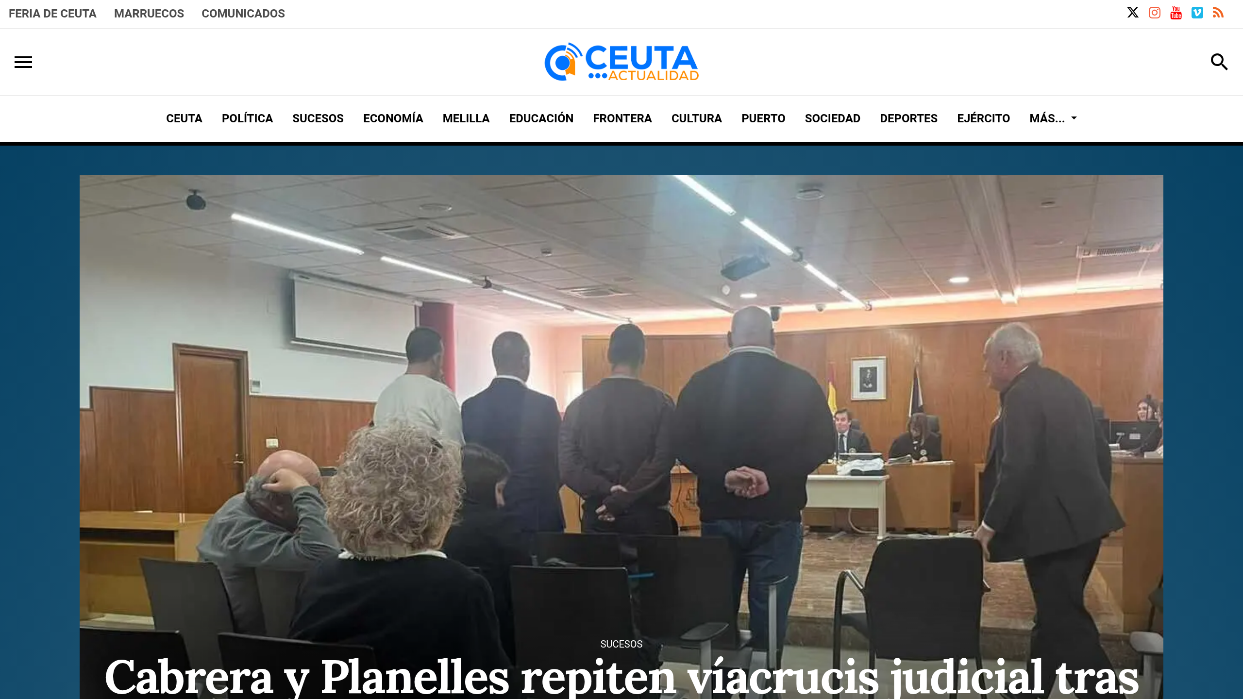 Captura de pantalla de Ceuta Actualidad