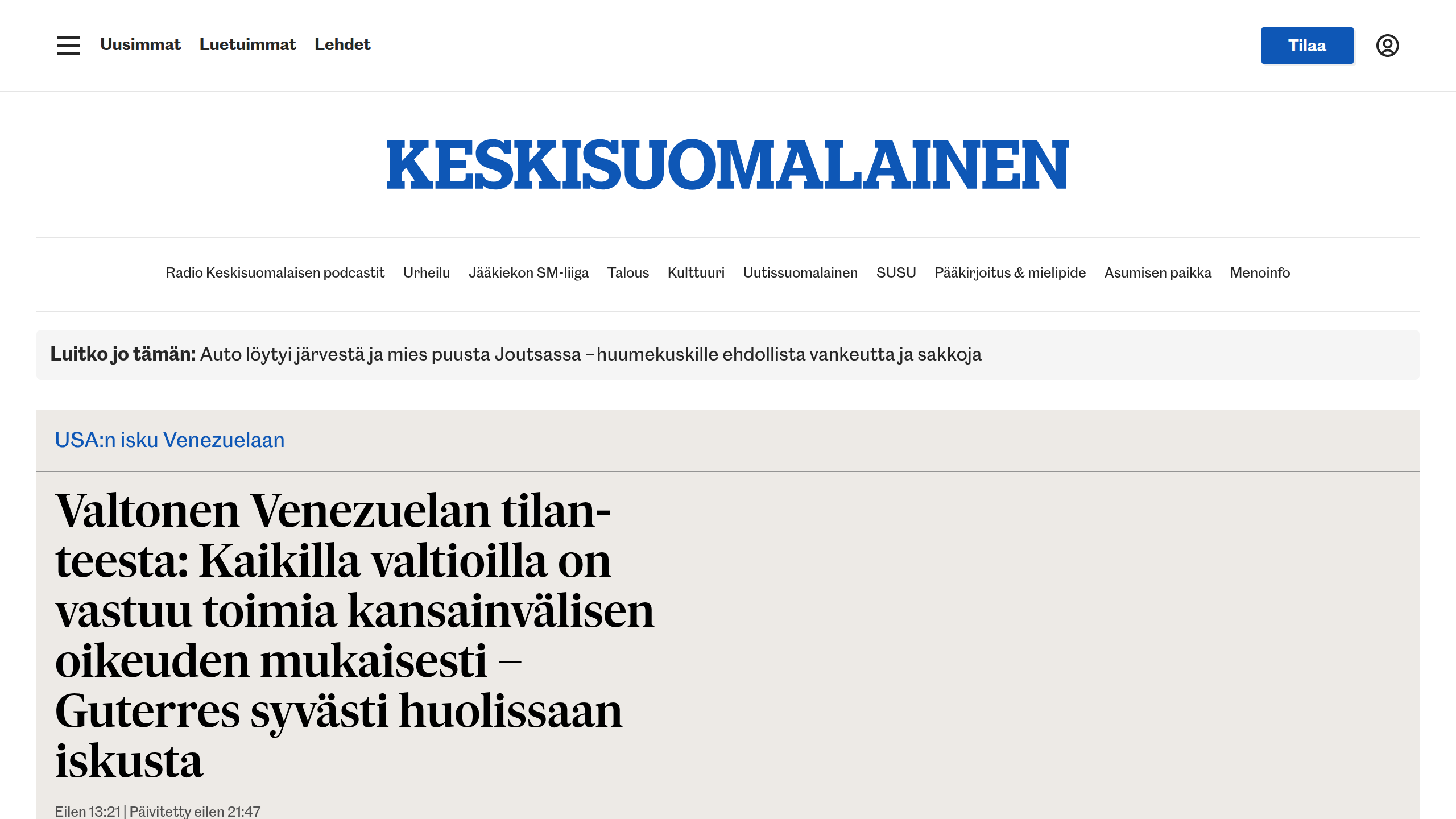 Captura de pantalla de Keskisuomalainen