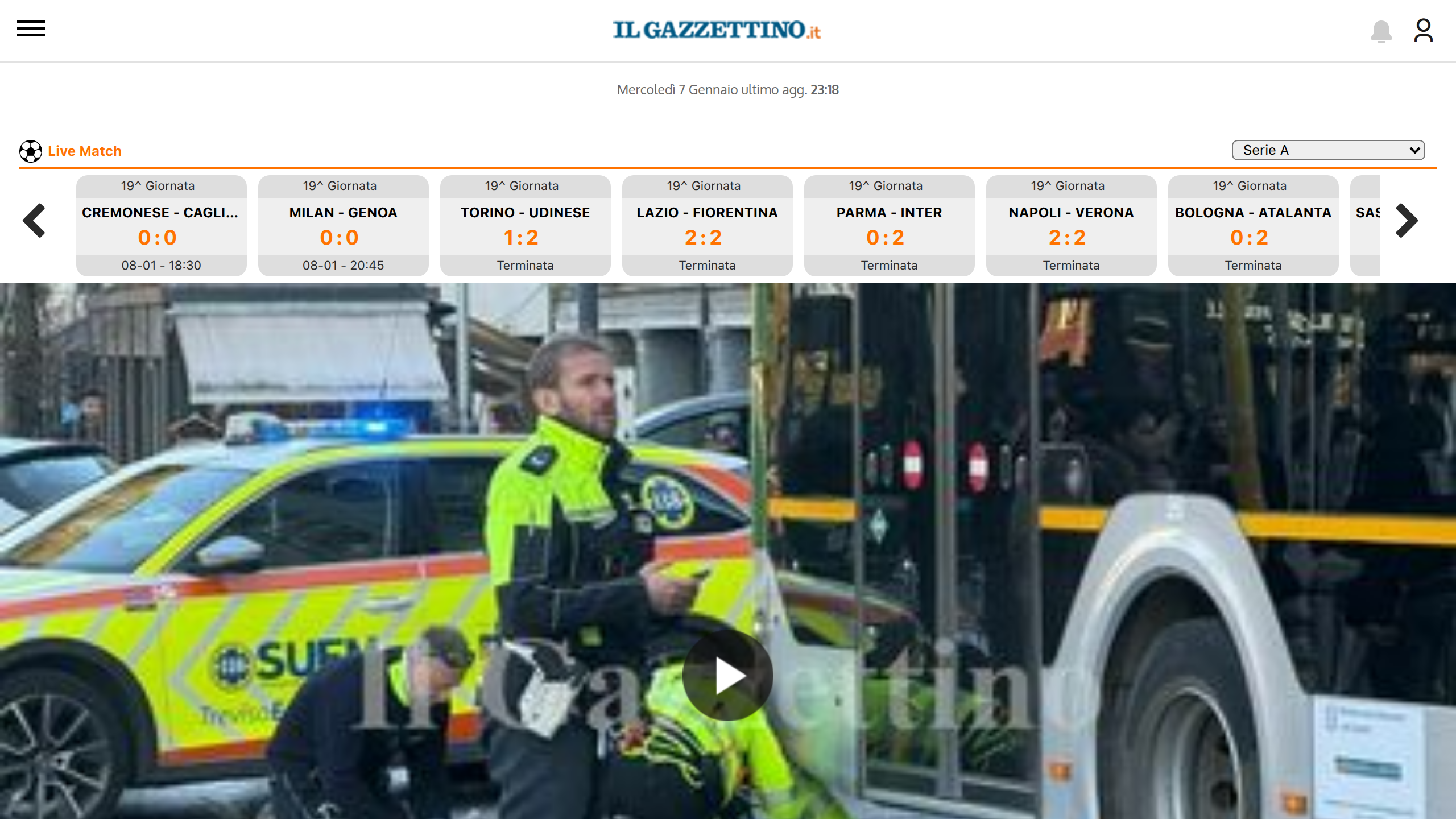 Captura de pantalla de Il Gazzettino