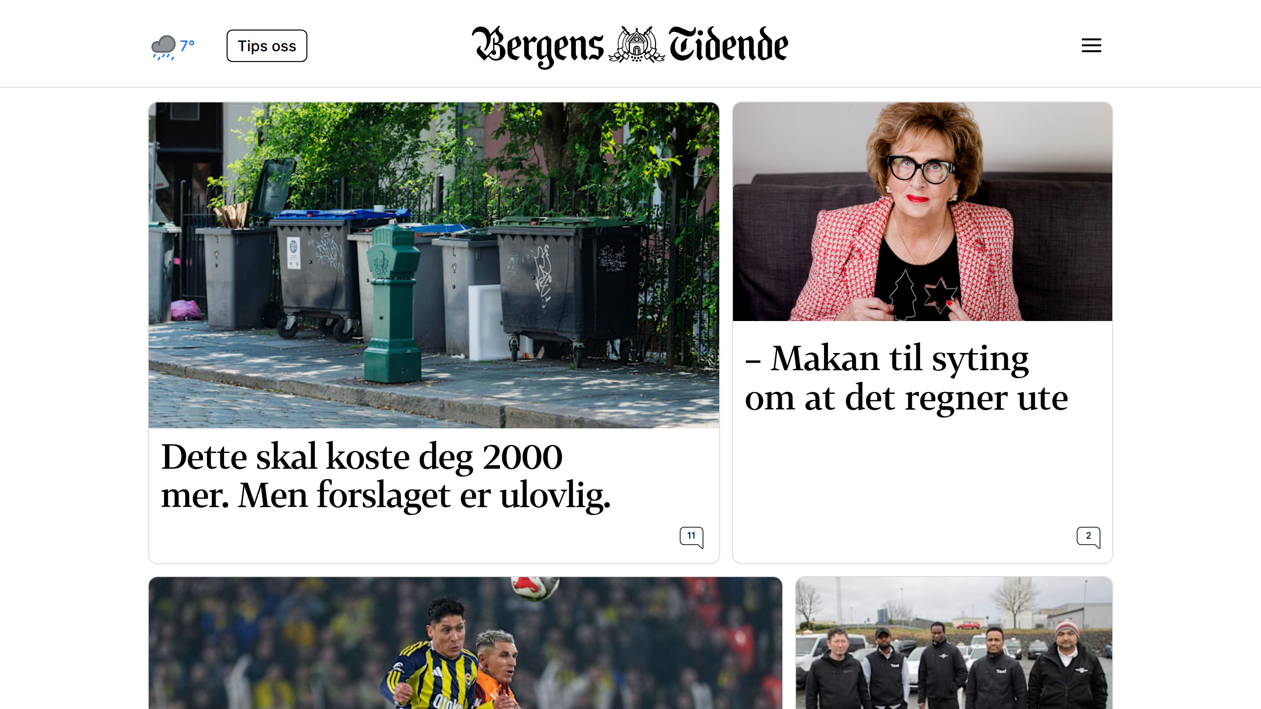 Captura de pantalla de Bergens Tidende
