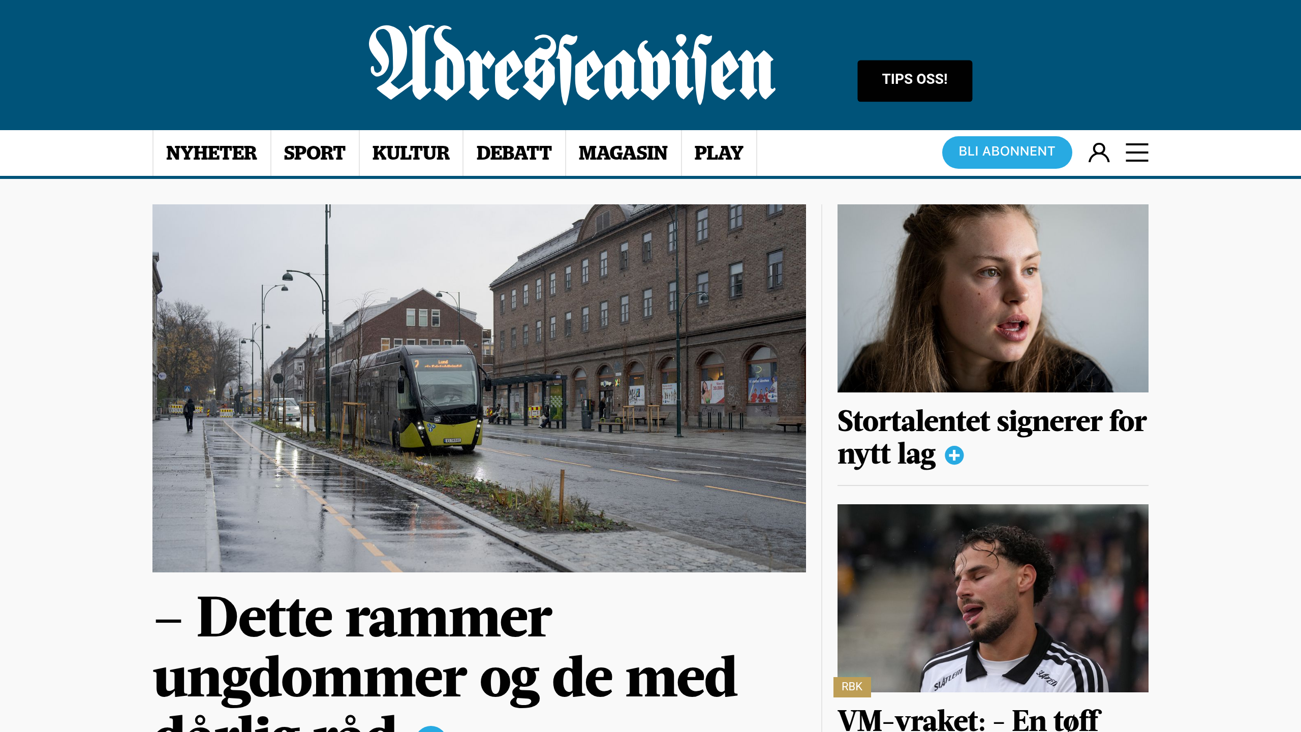 Captura de pantalla de Adresseavisen