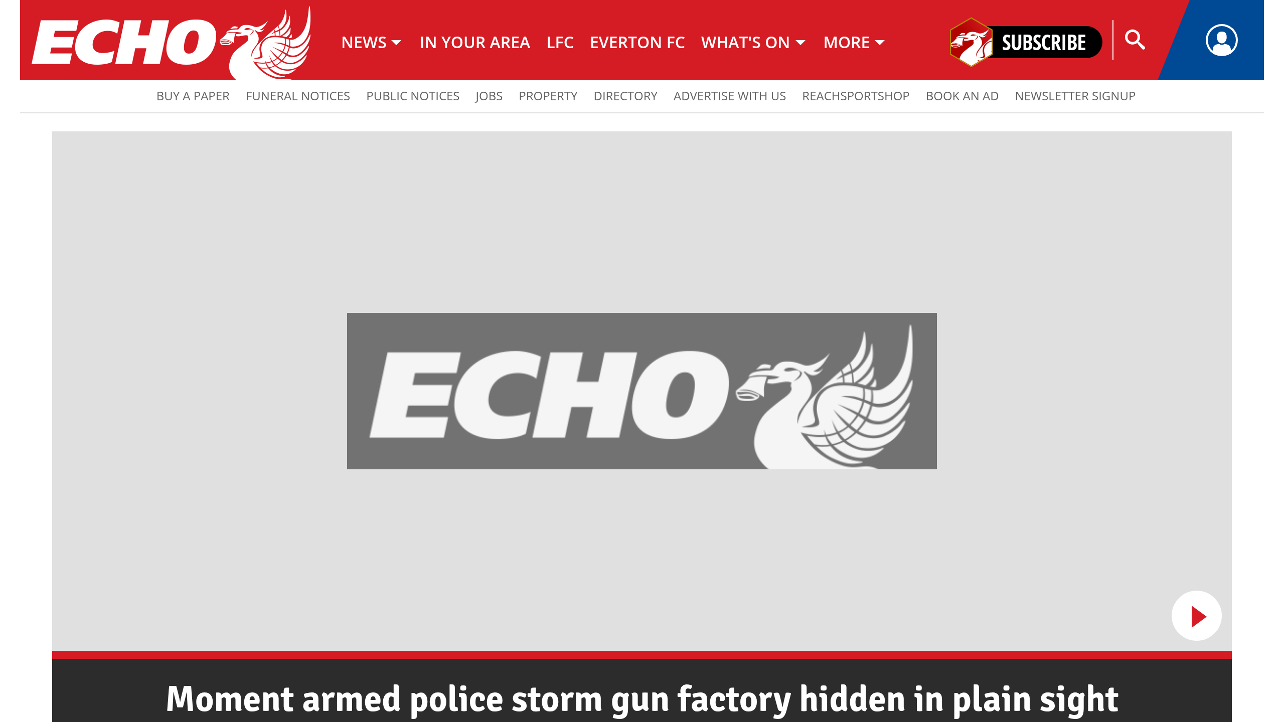 Captura de pantalla de Liverpool Echo