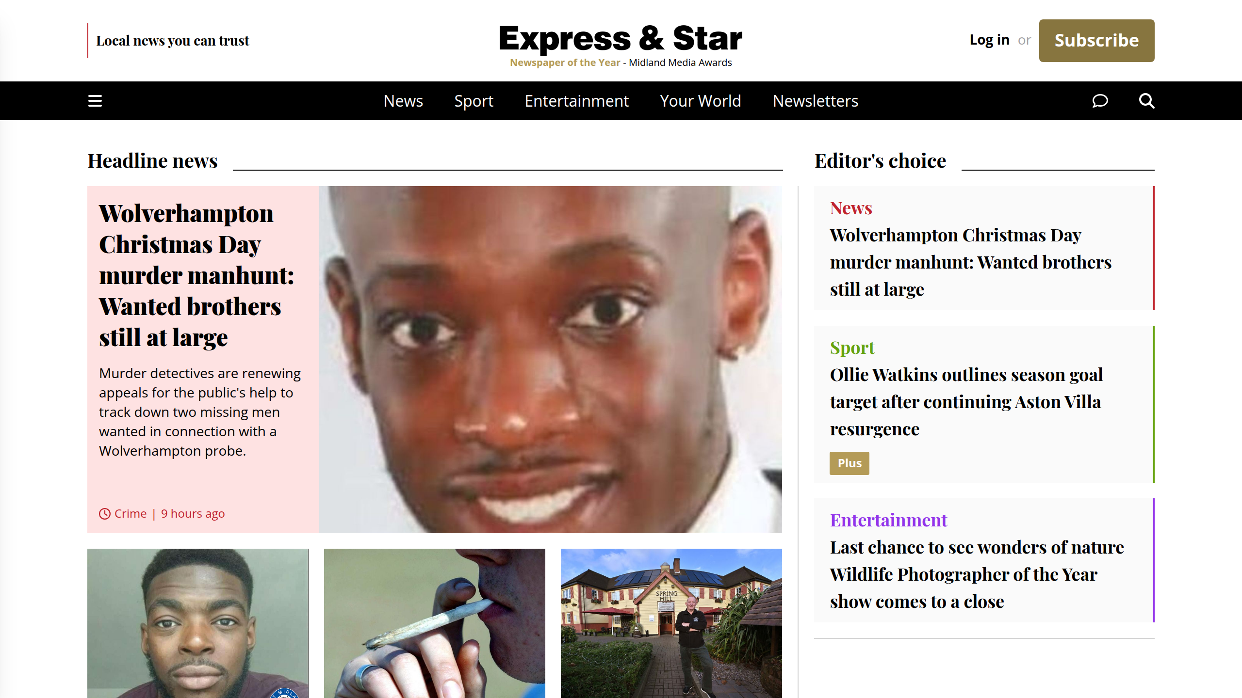 Captura de pantalla de Express & Star