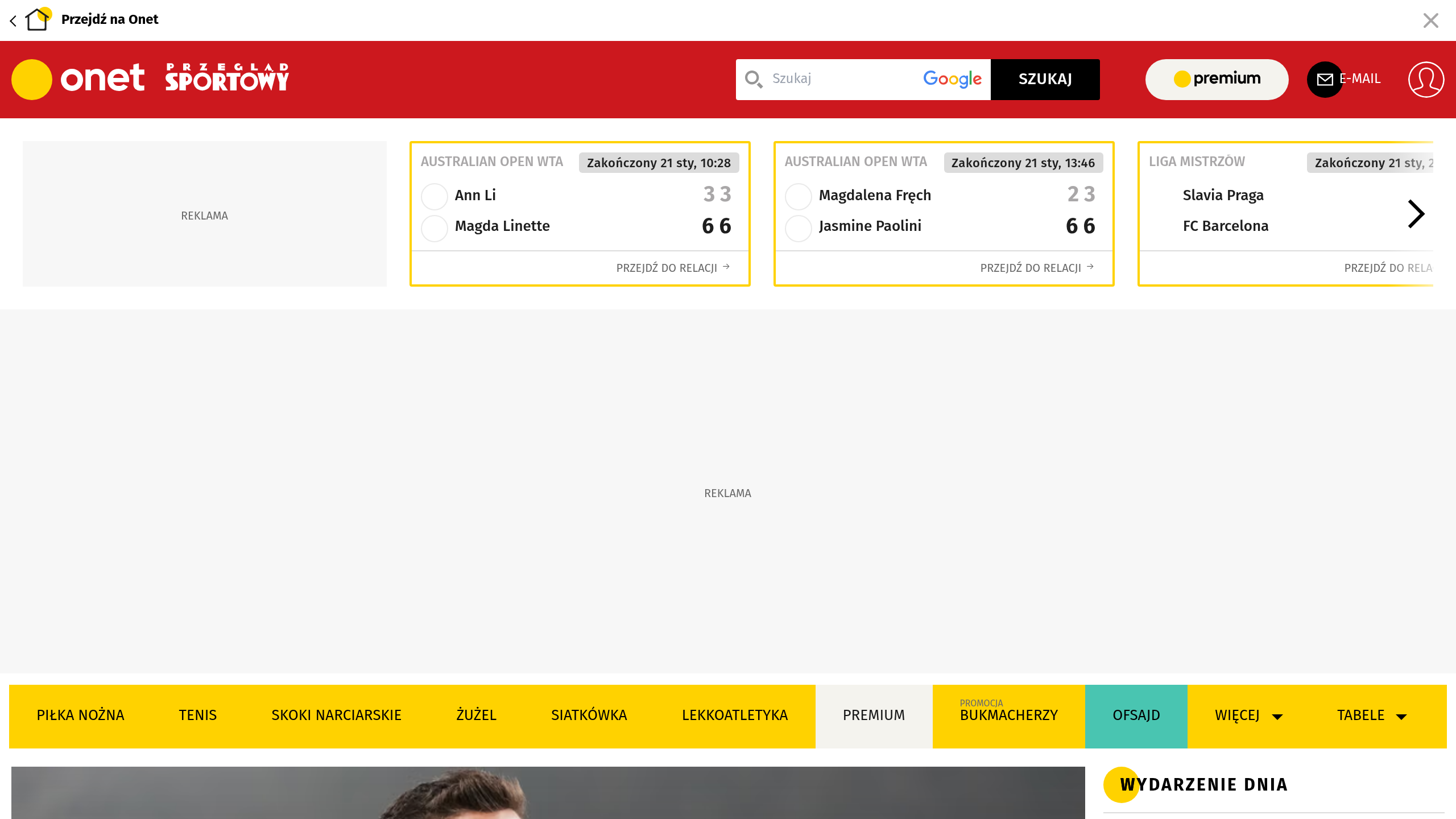 Captura de pantalla de Przegląd Sportowy