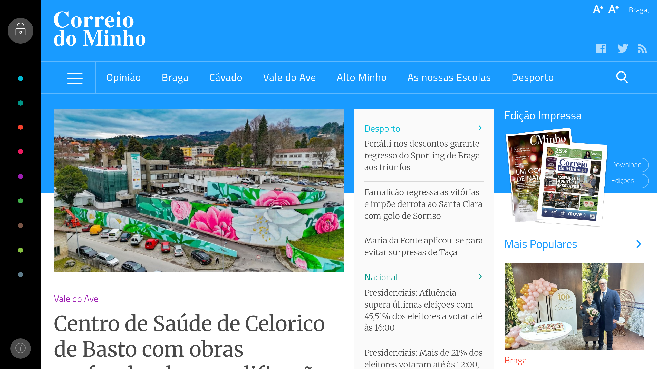 Captura de pantalla de Correio do Minho