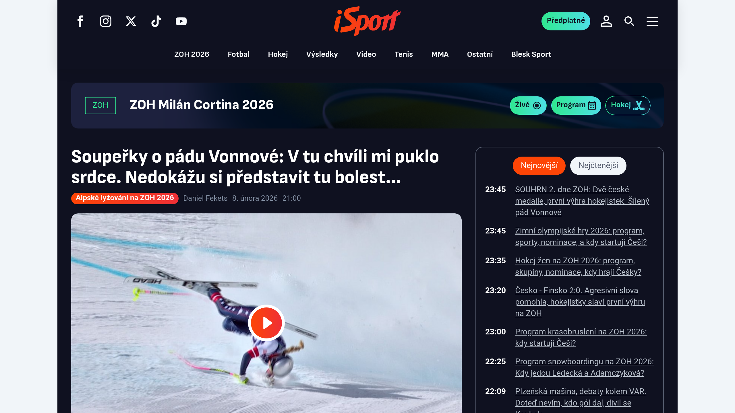 Captura de pantalla de Sport