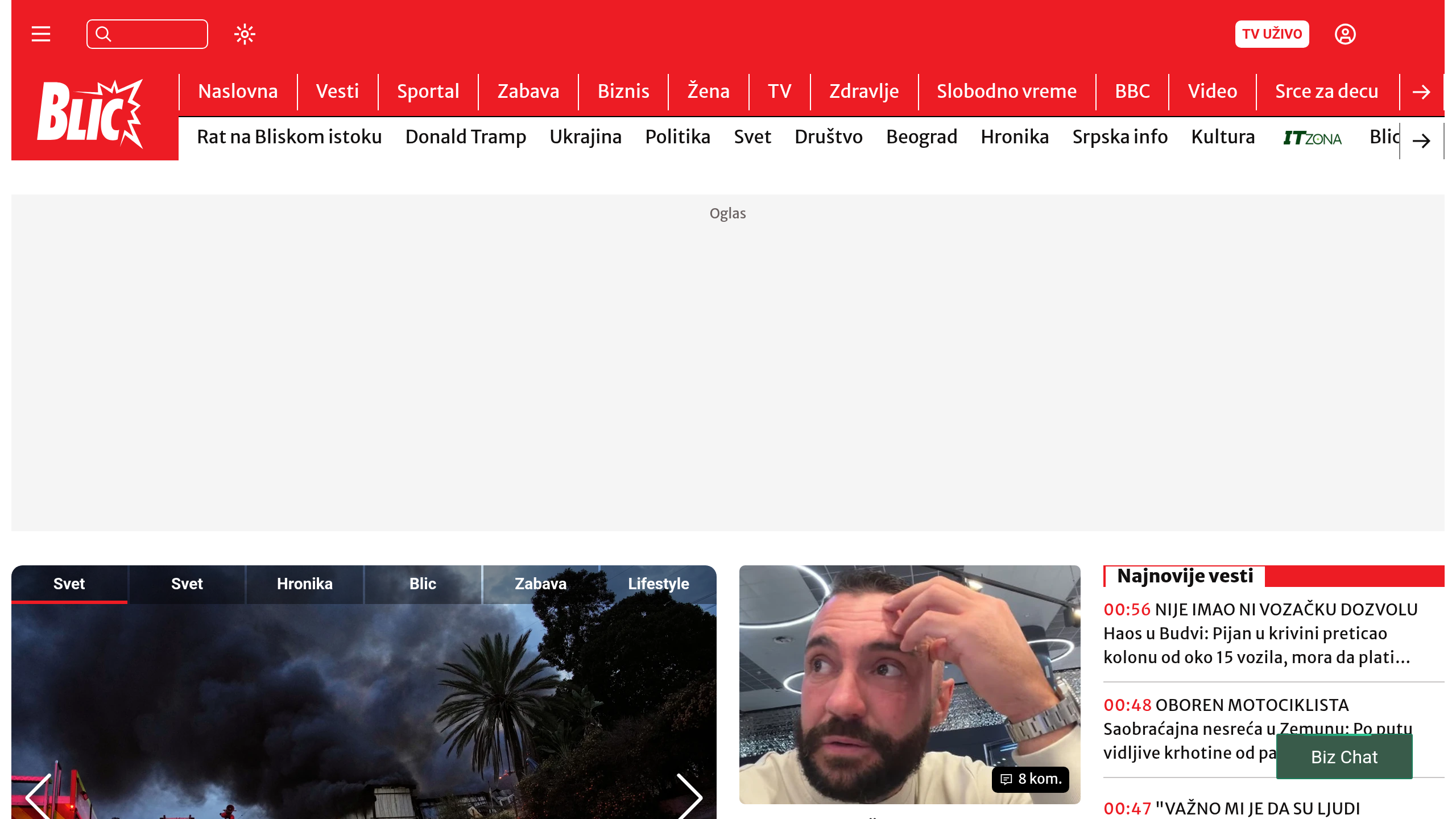 Captura de pantalla de Blic
