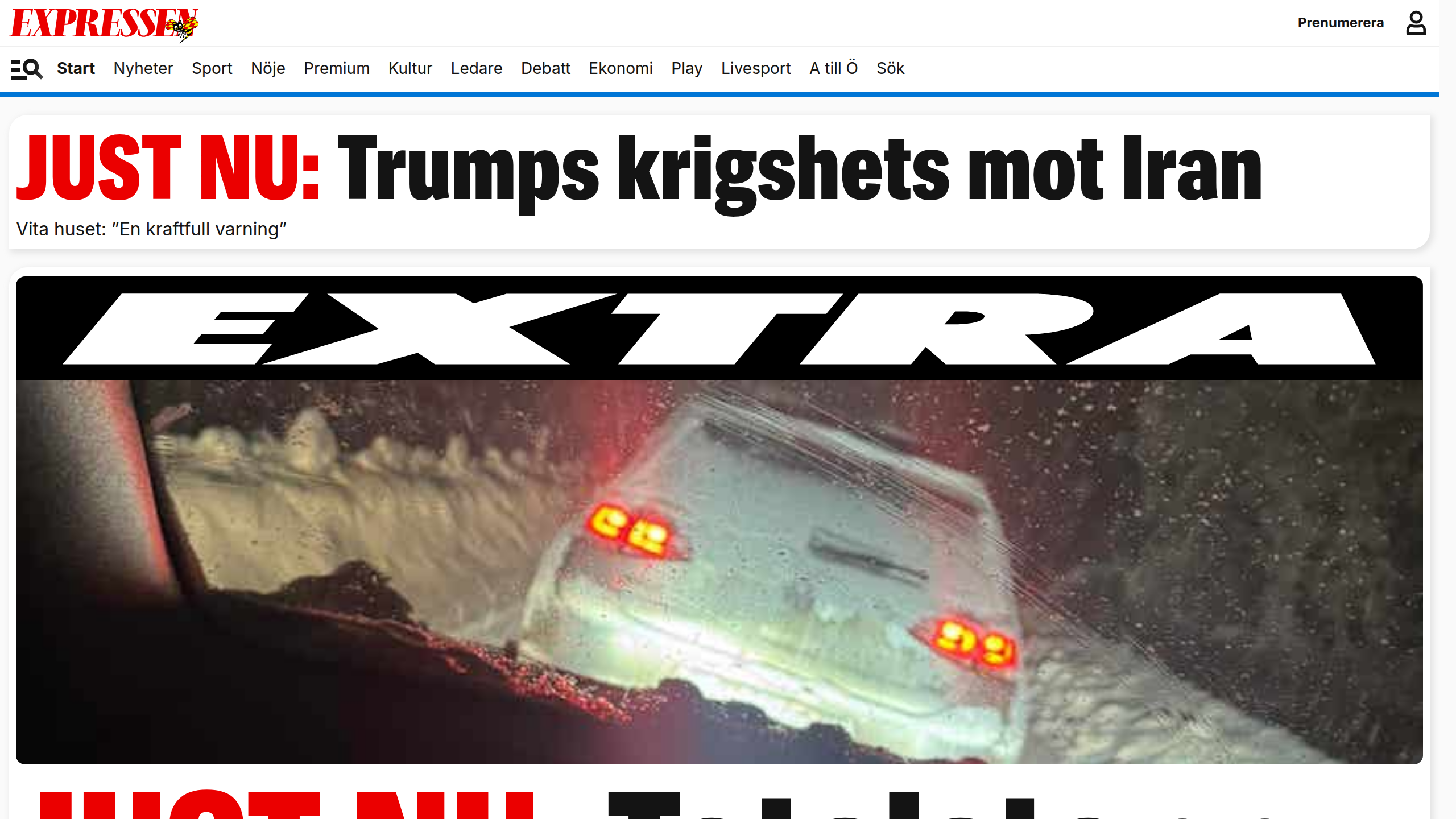 Captura de pantalla de Expressen