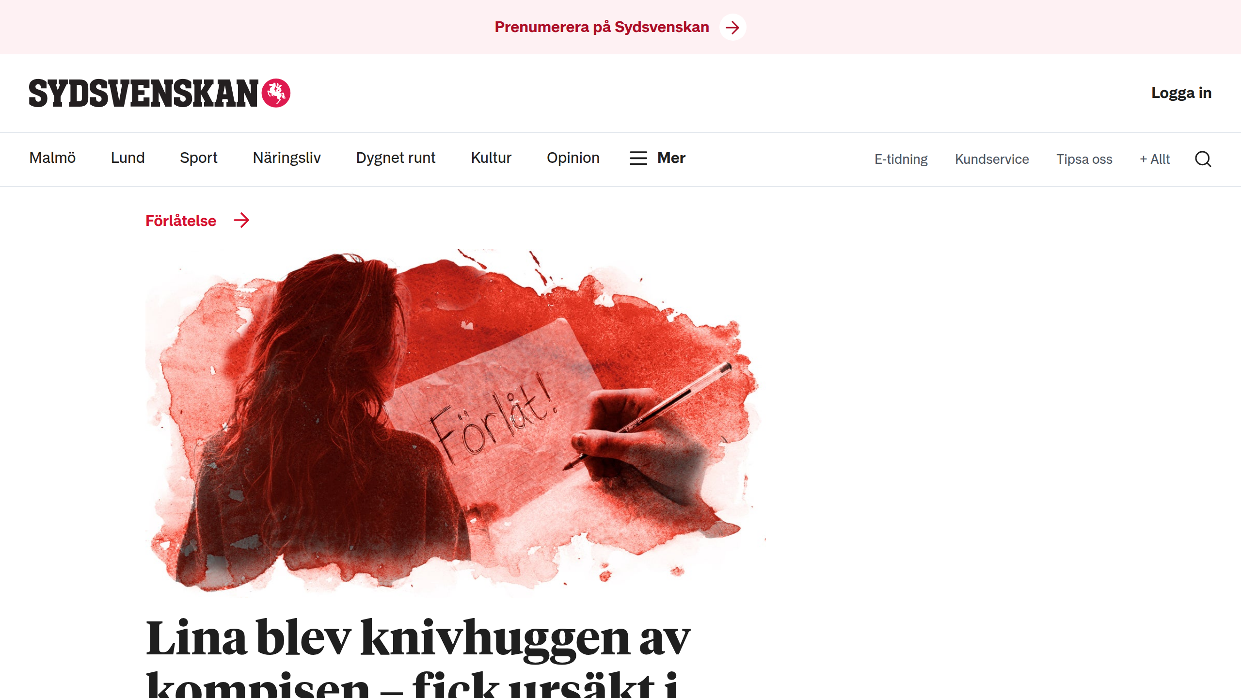 Captura de pantalla de Sydsvenskan