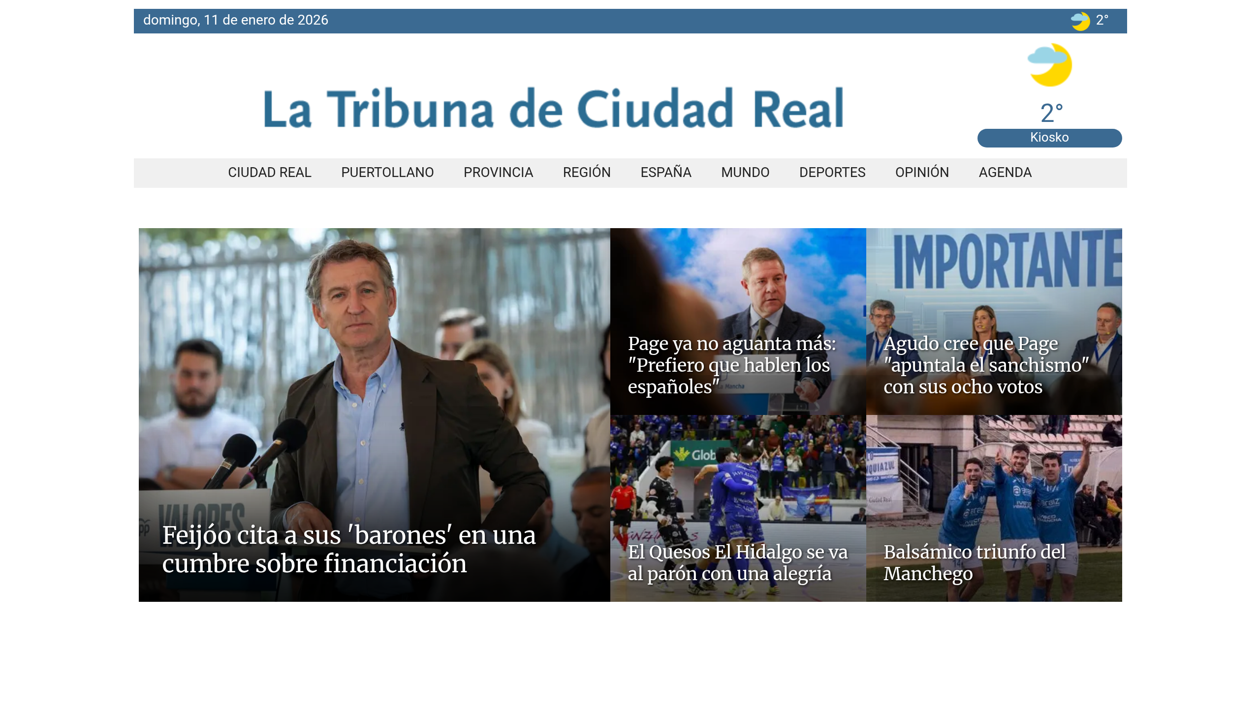Captura de pantalla de La Tribuna de Ciudad Real