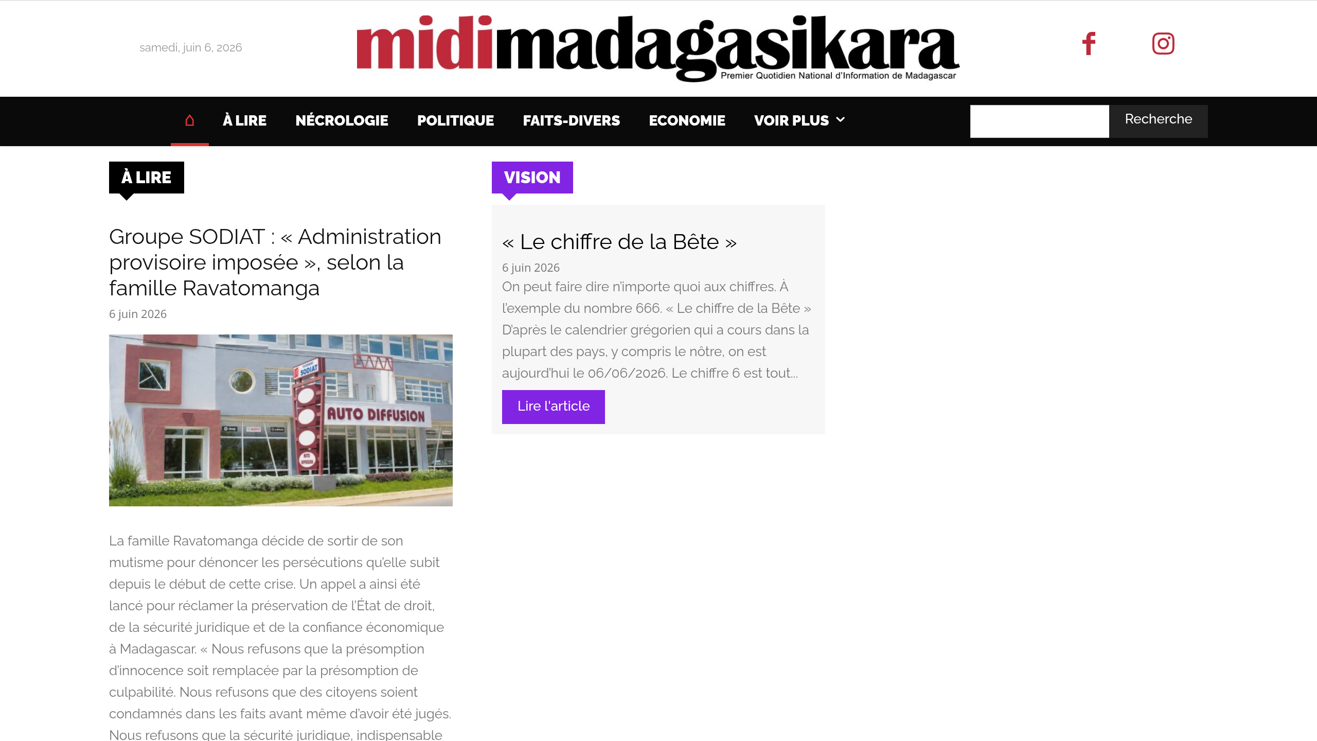 Captura de pantalla de Midi madagasikara