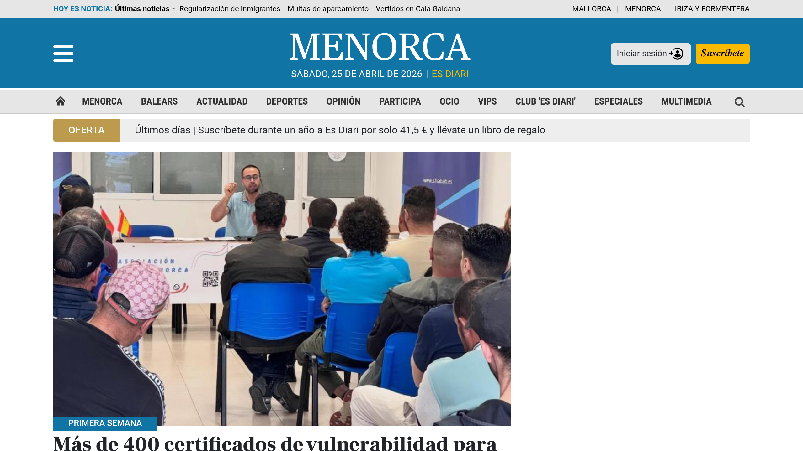 Captura de pantalla de Menorca