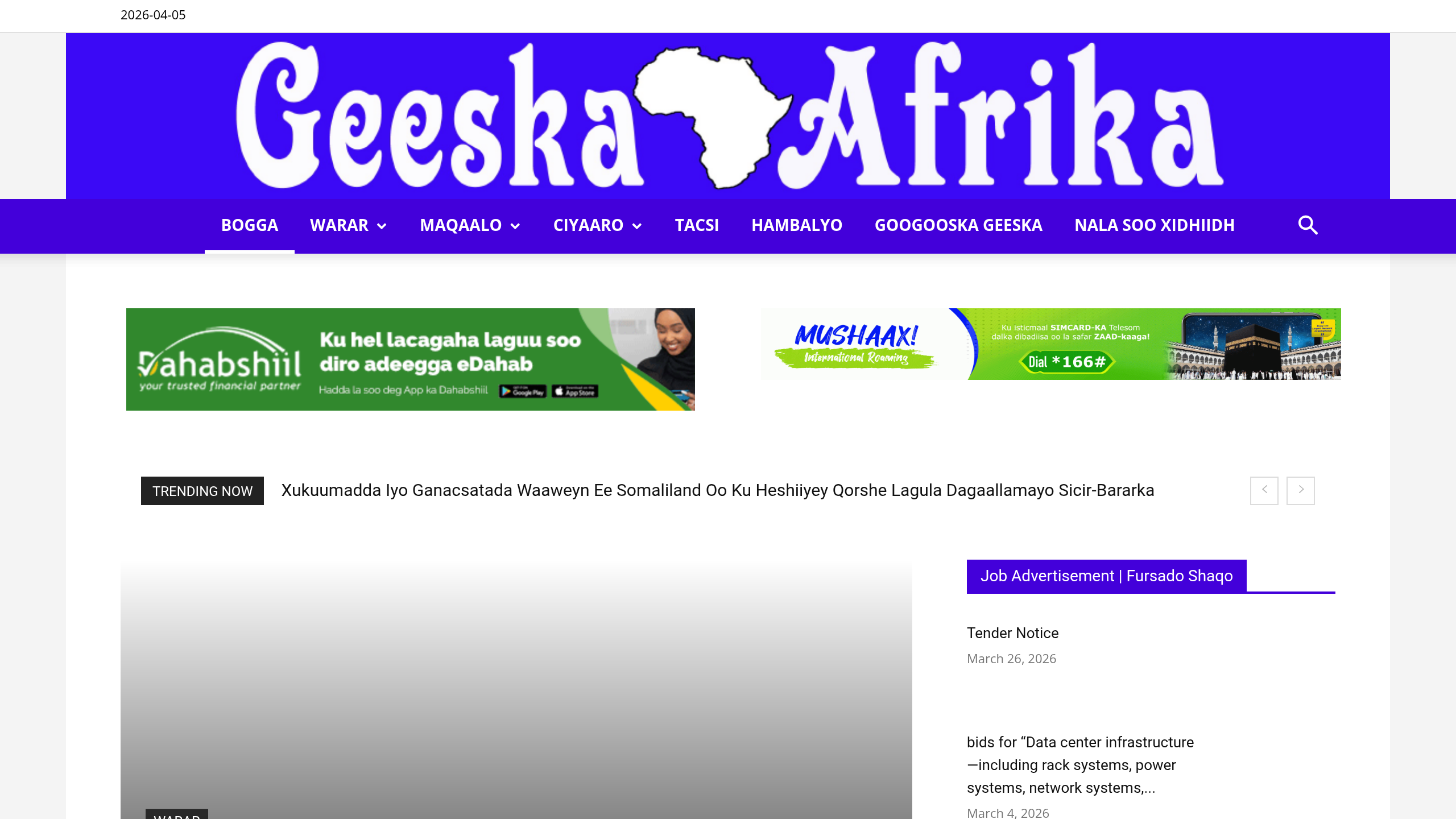 Captura de pantalla de Geeska Africa