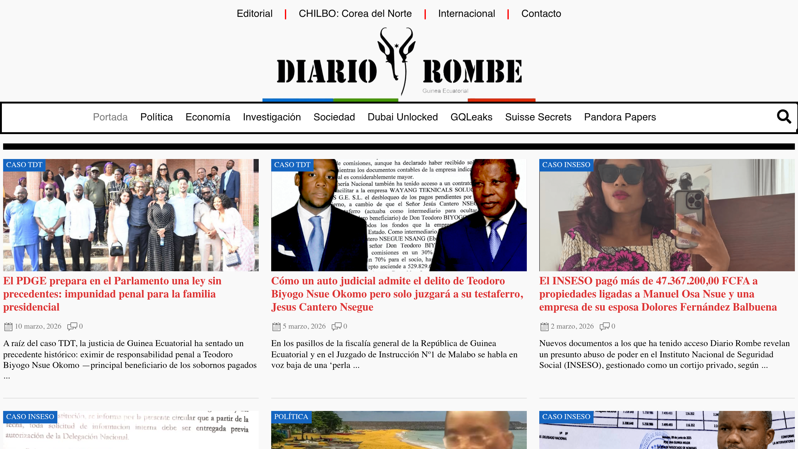 Captura de pantalla de Diario Rombe