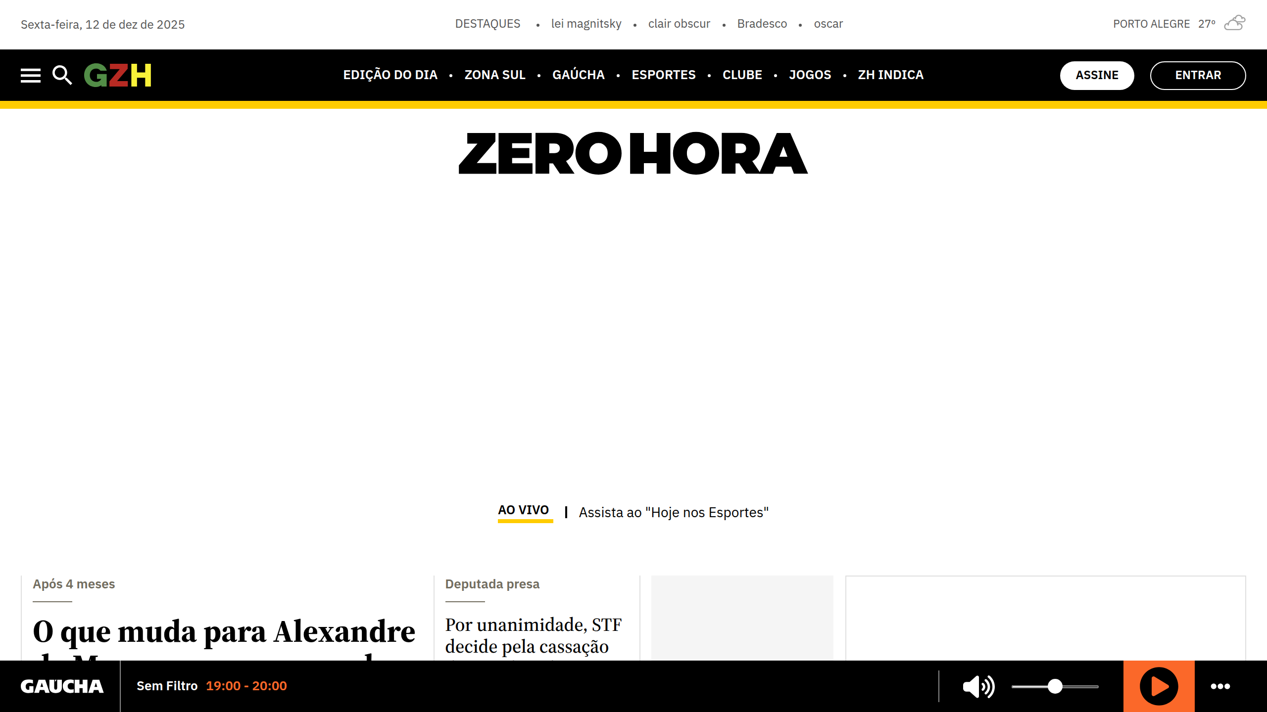 Captura de pantalla de GaúchaZH