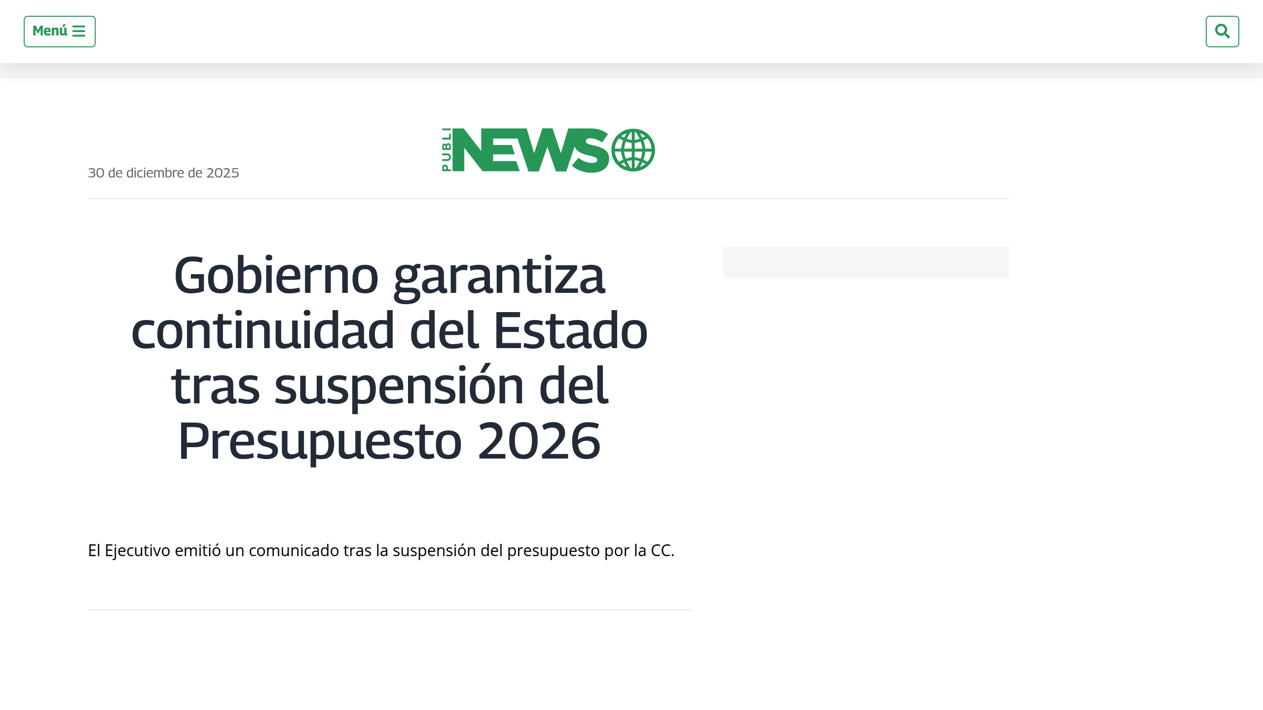 Captura de pantalla de Publinews