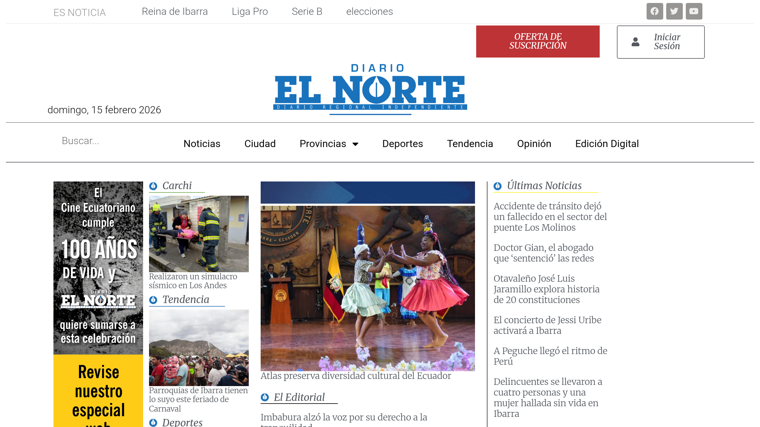 Captura de pantalla de El Norte