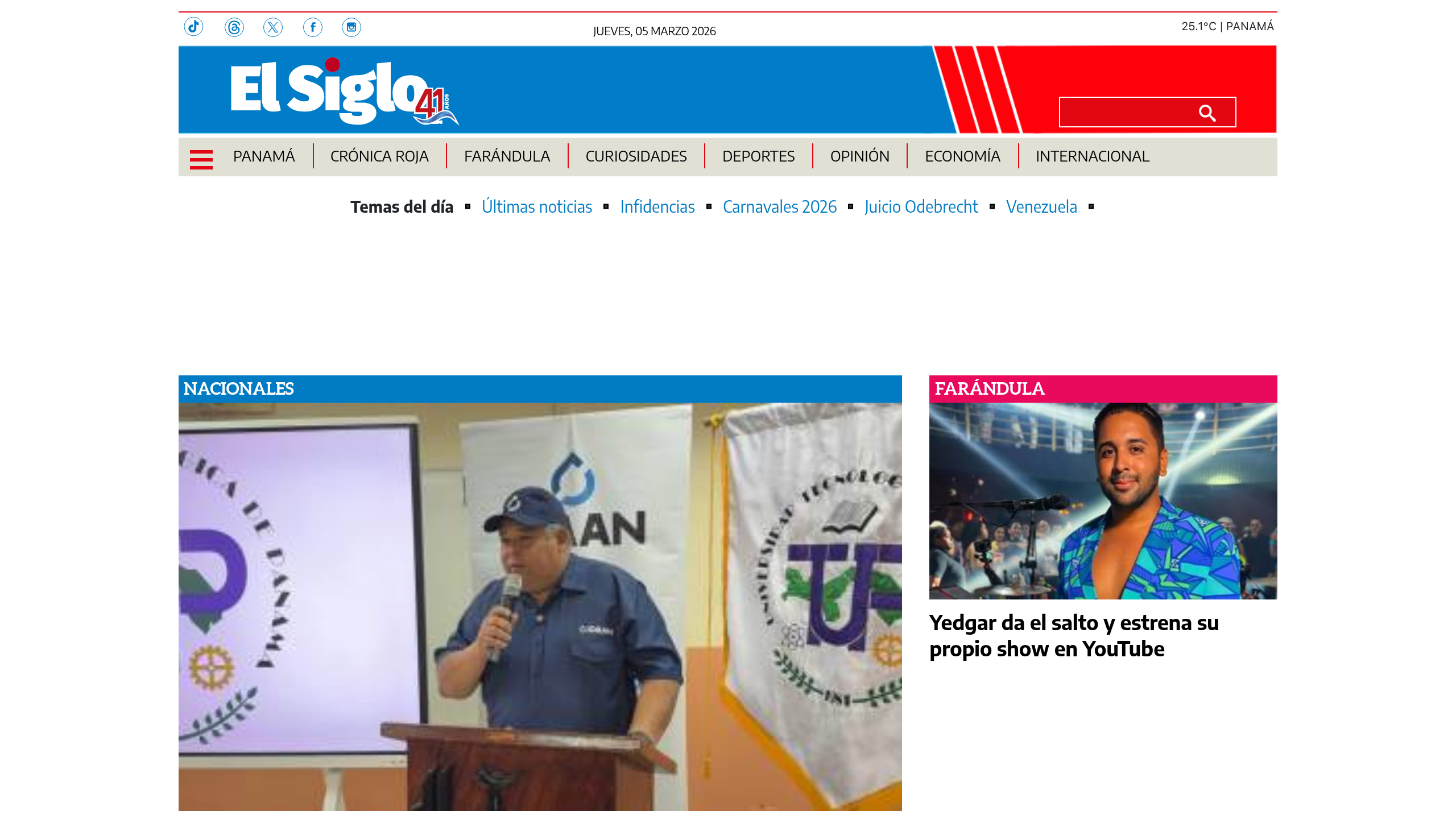 Captura de pantalla de El Siglo