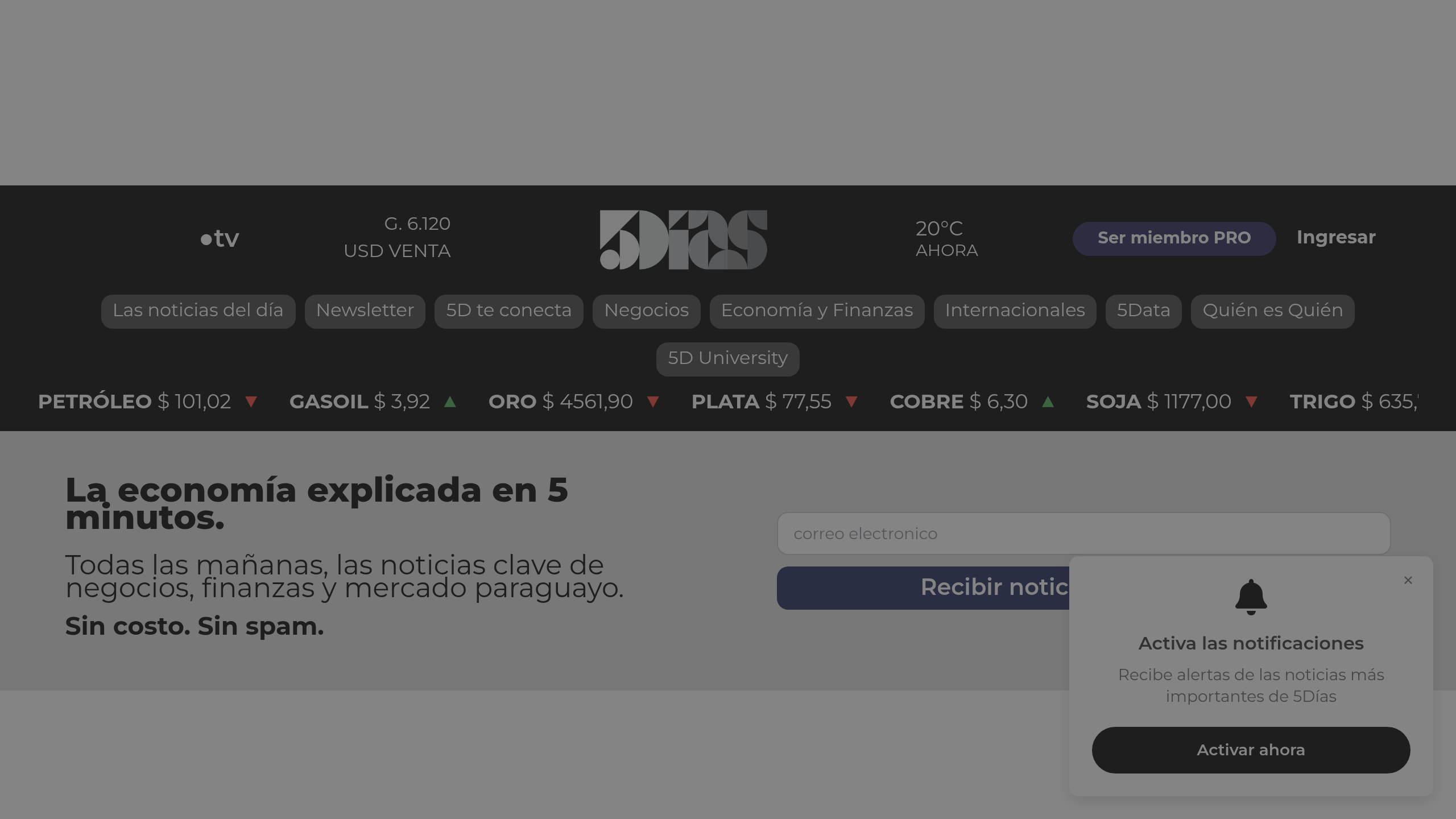 Captura de pantalla de 5 días