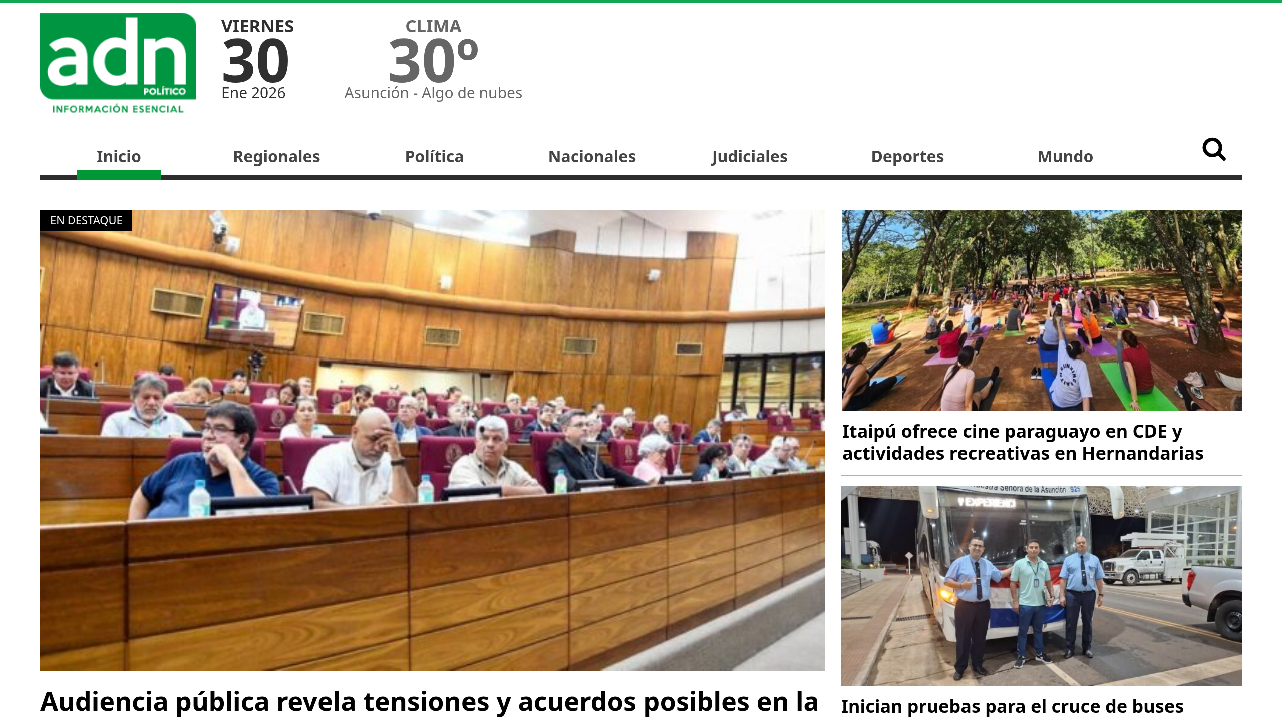 Captura de pantalla de ADN Paraguayo