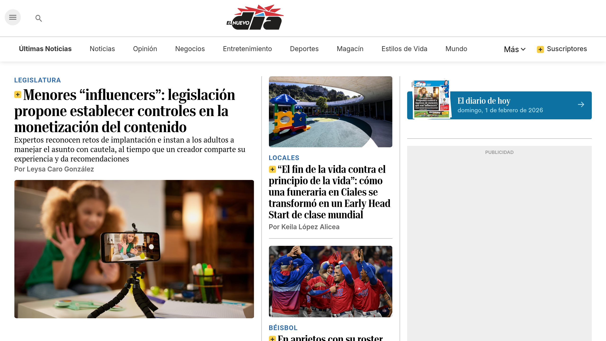 Captura de pantalla de El Nuevo Día