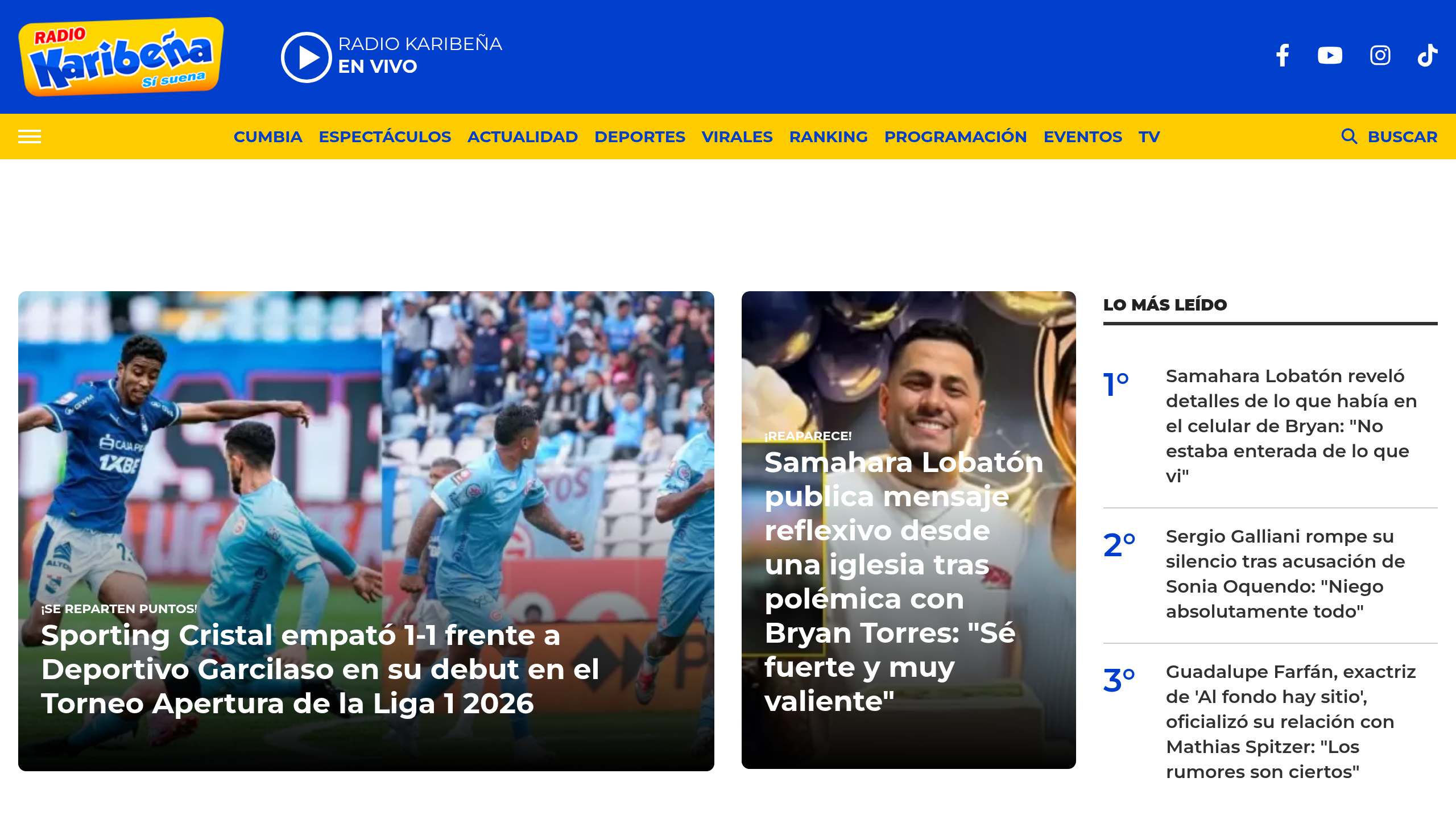 Captura de pantalla de Karibeña