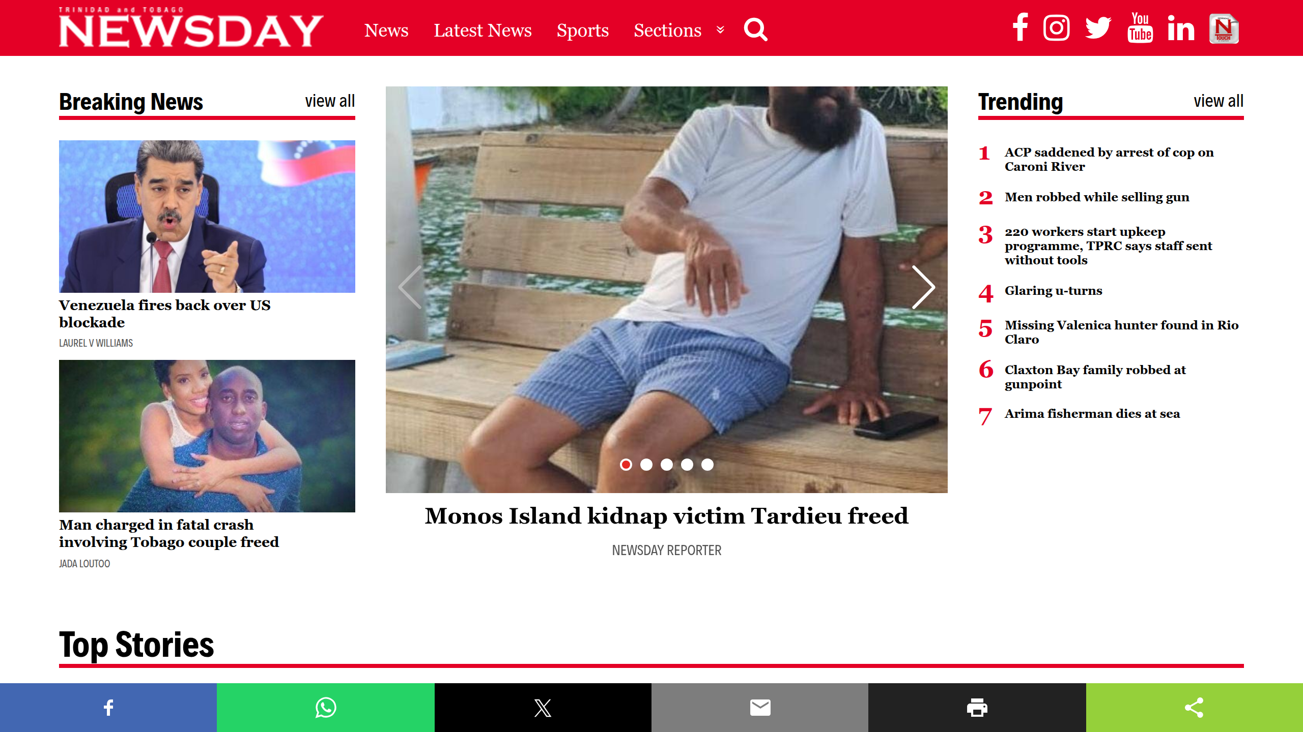 Captura de pantalla de Newsday