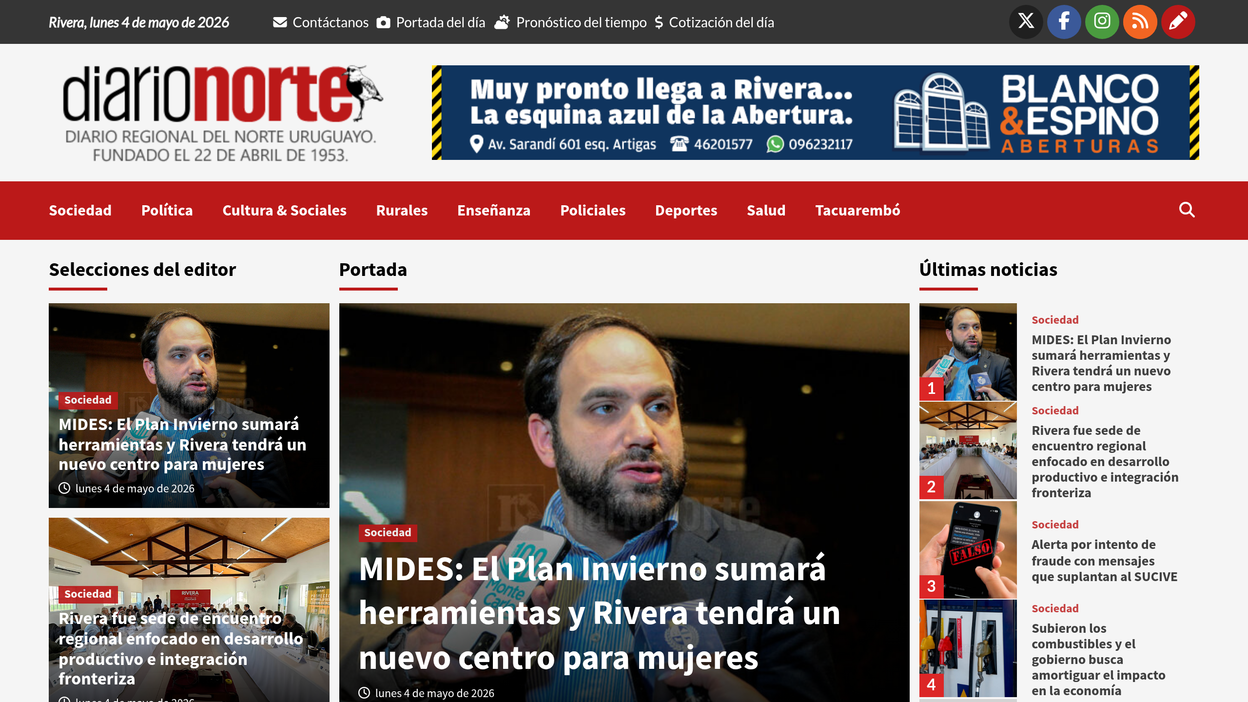 Captura de pantalla de Diario Norte