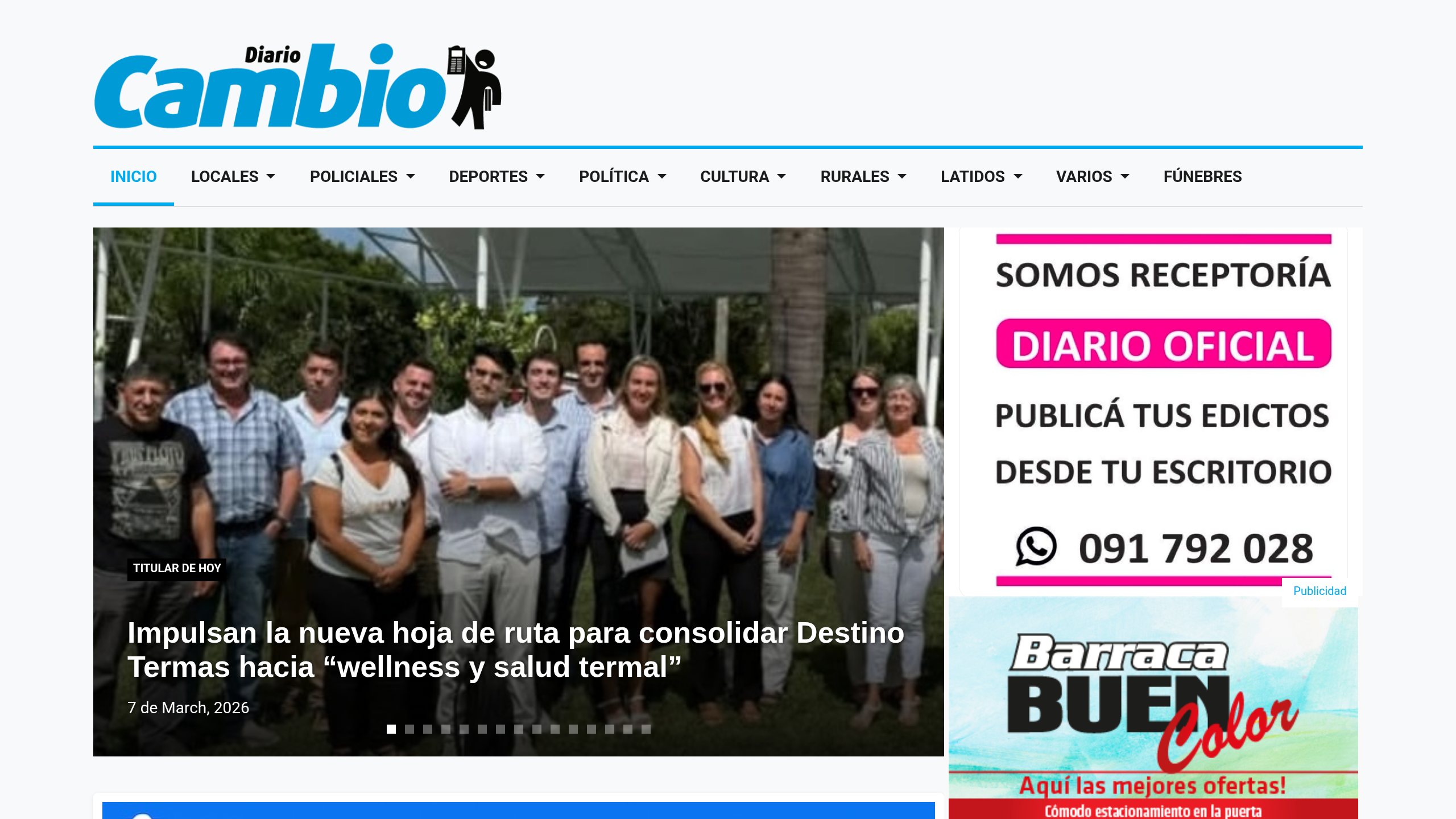 Captura de pantalla de Diario Cambio