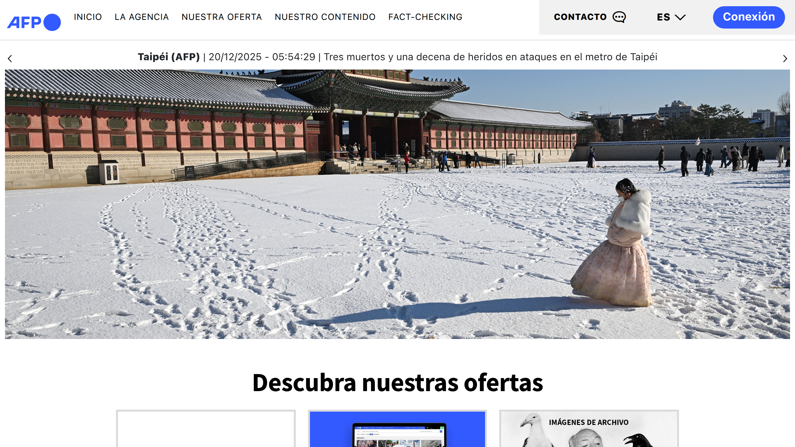 Captura de pantalla de Agence France-Presse