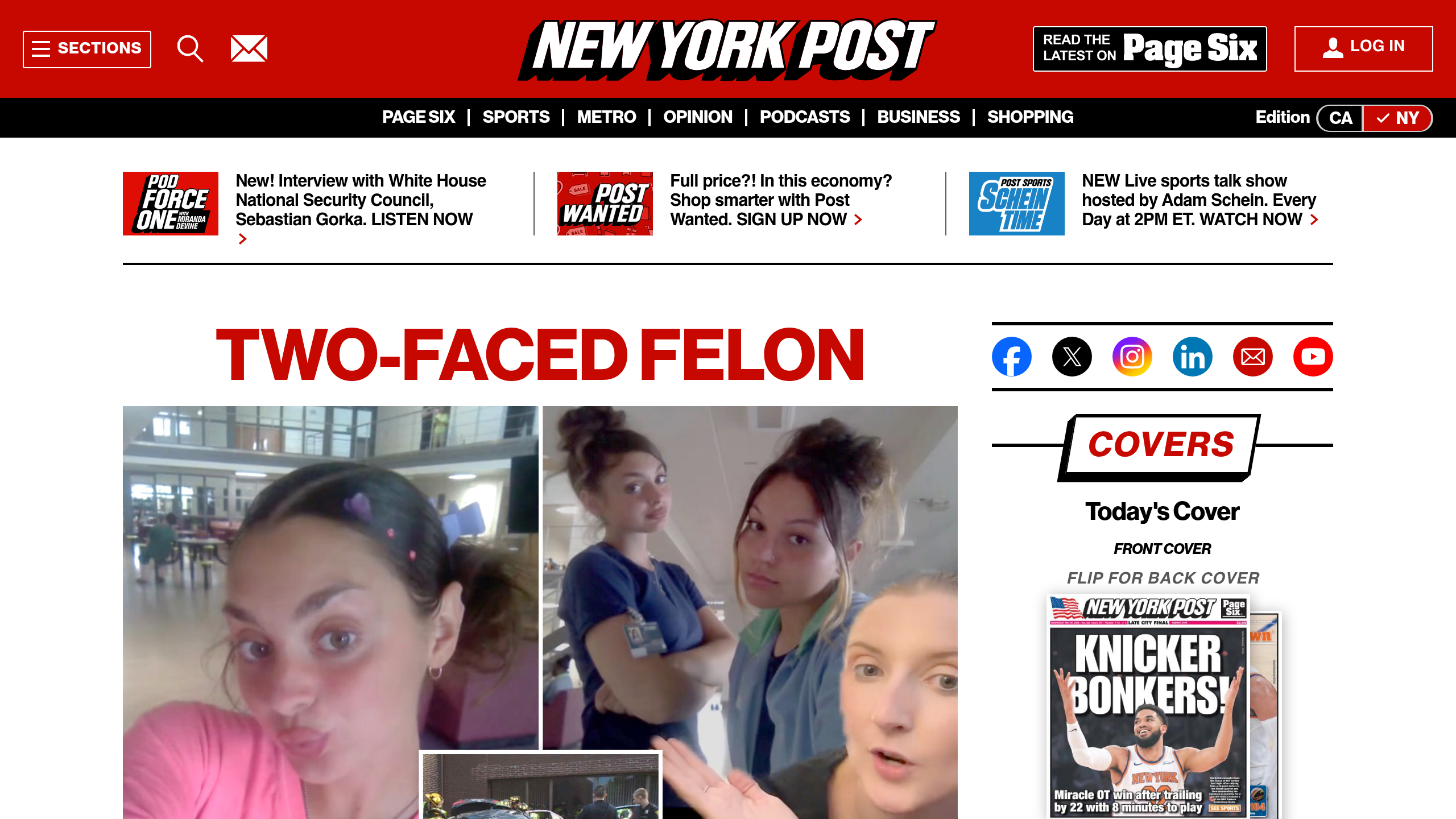 Captura de pantalla de New York Post