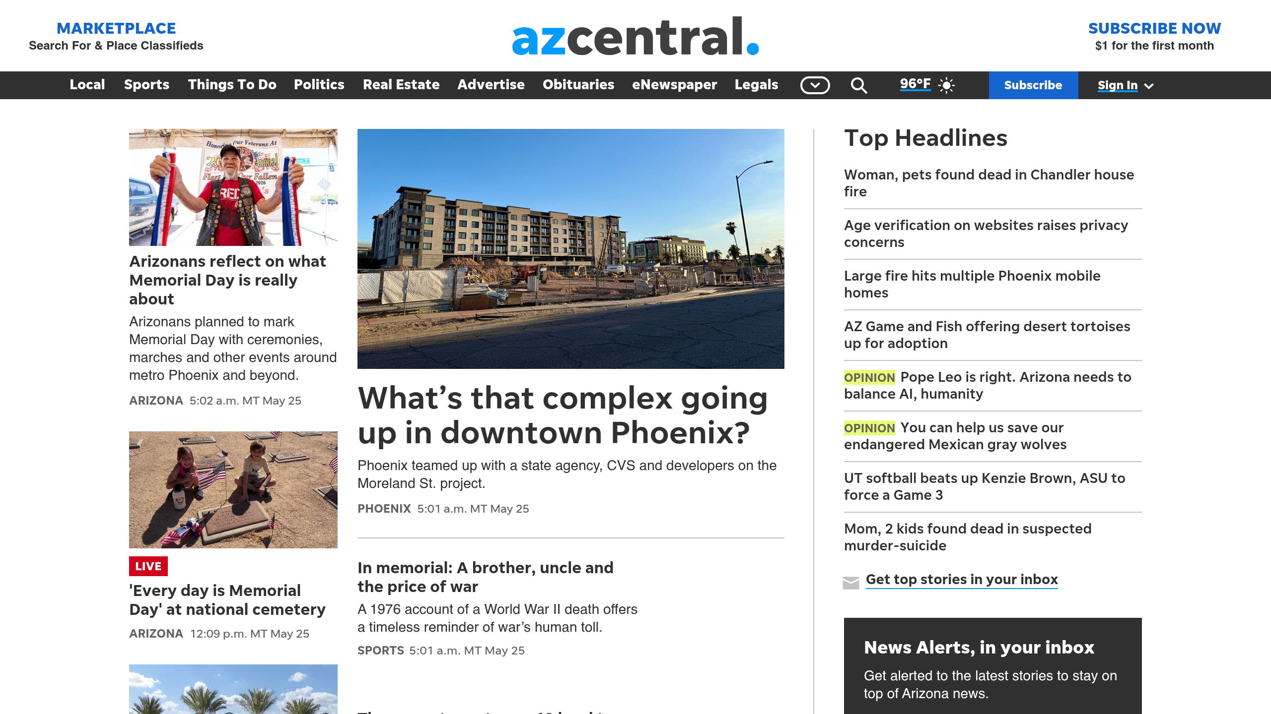 Captura de pantalla de The Arizona Republic