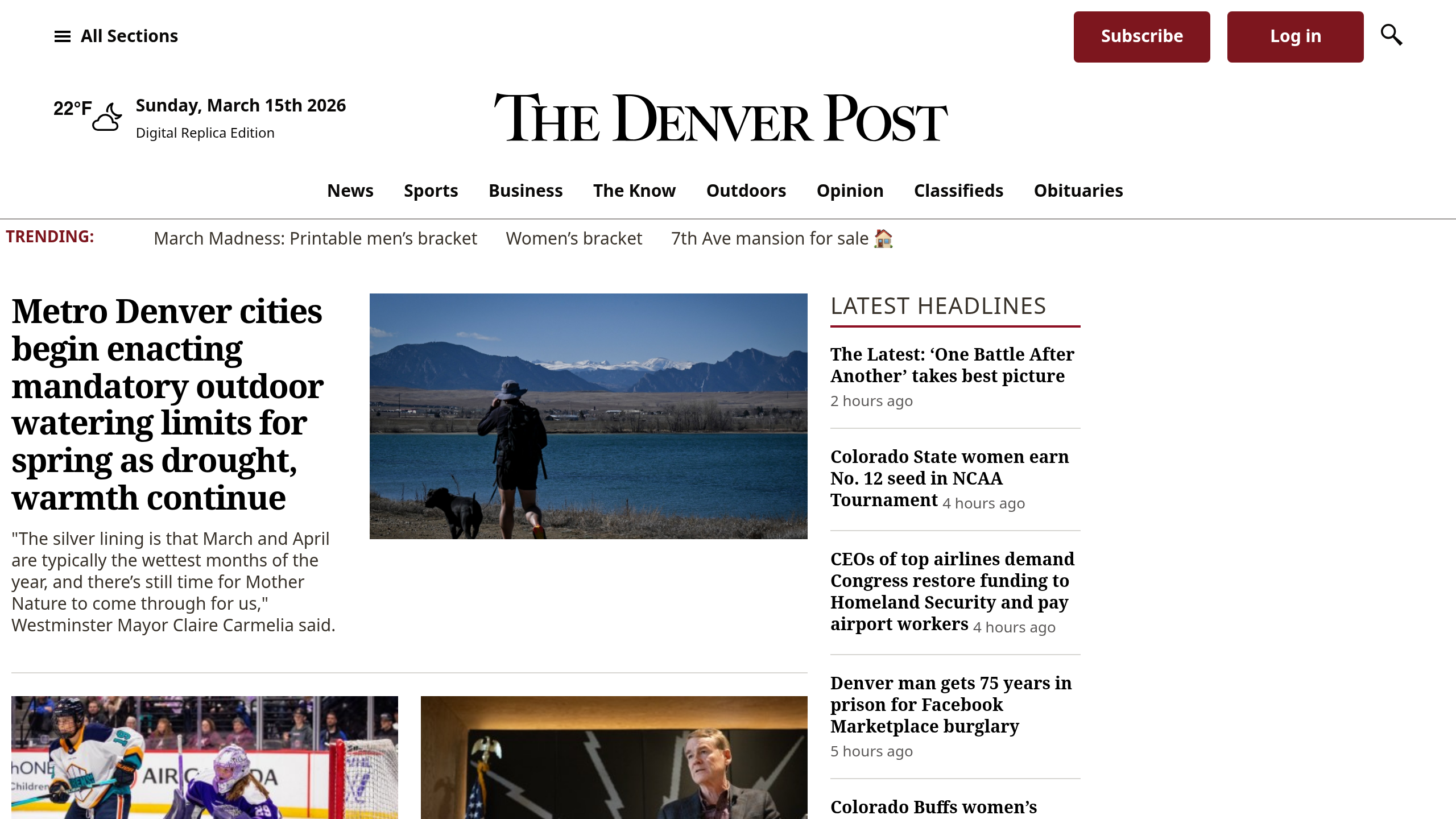 Captura de pantalla de The Denver Post