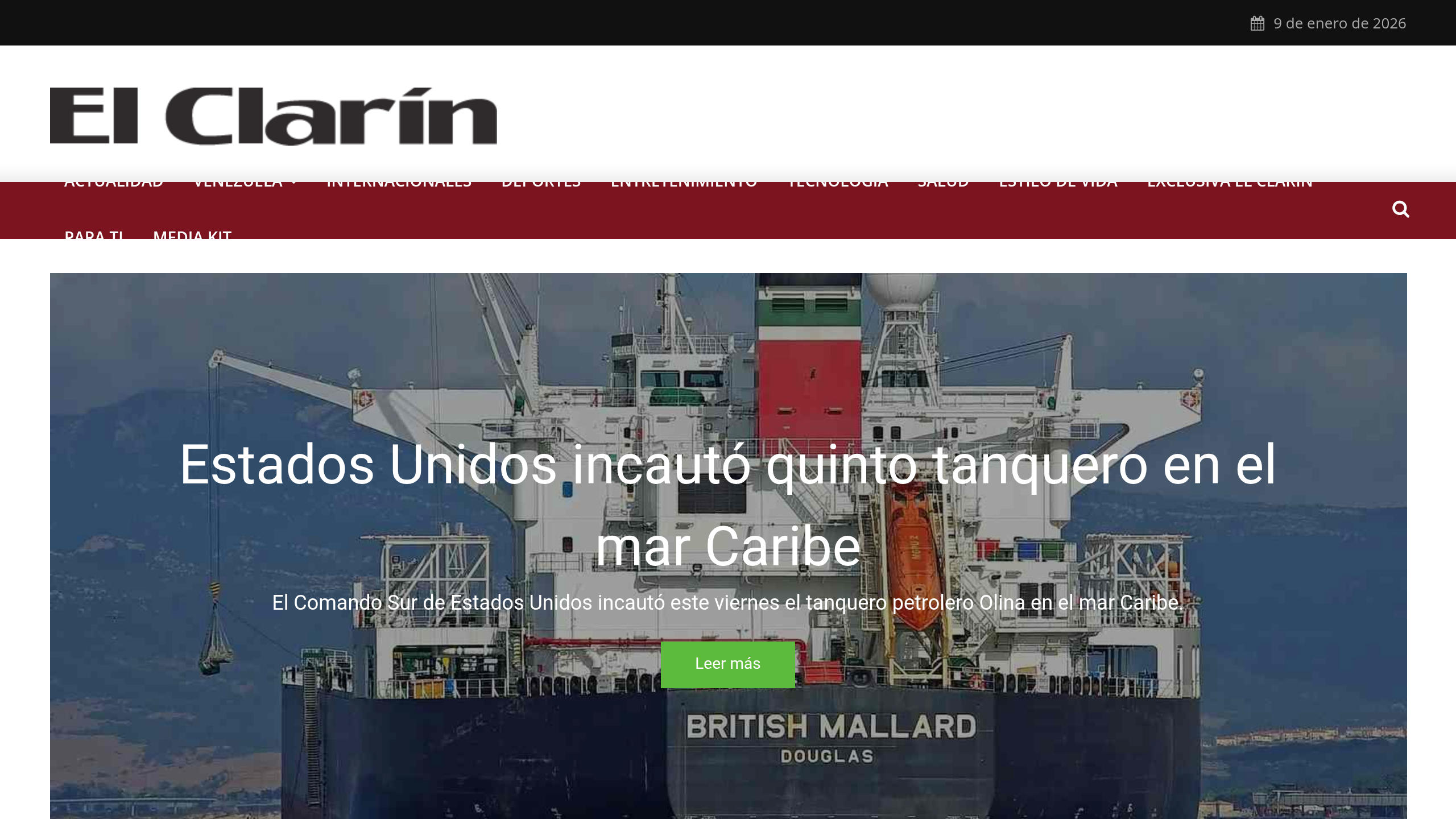 Captura de pantalla de El Clarín