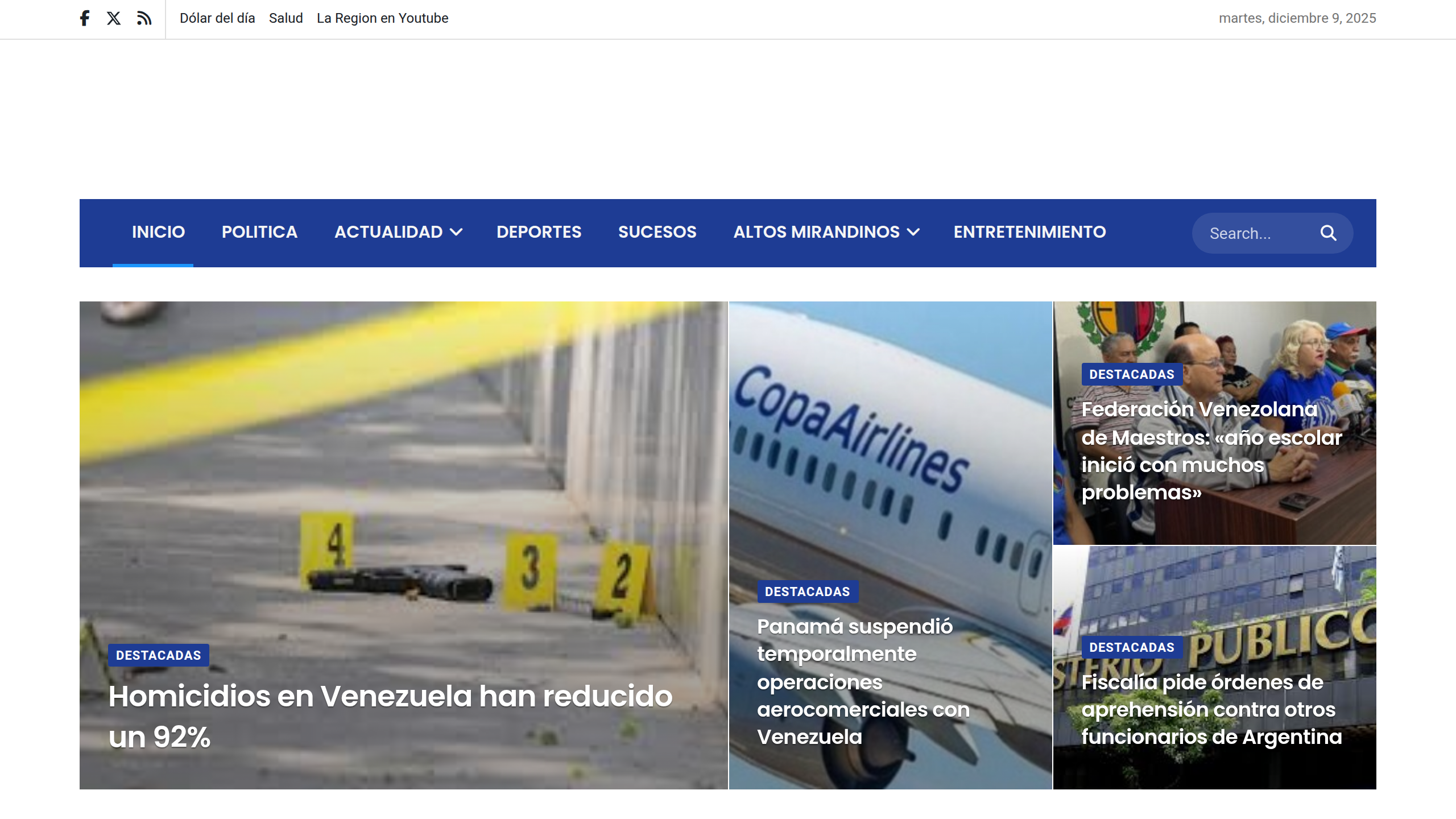 Captura de pantalla de La Región