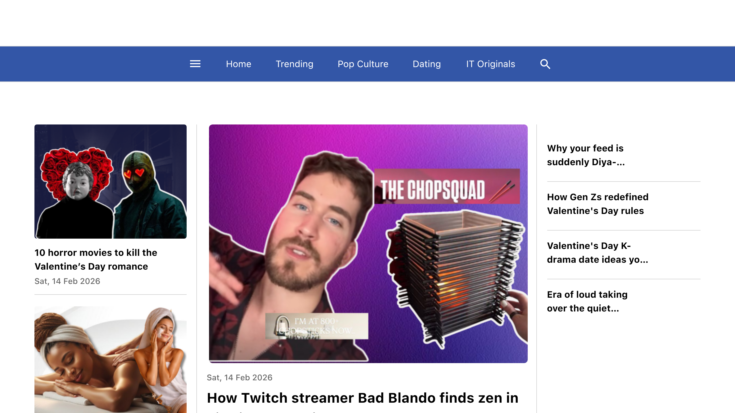 Captura de pantalla de The Times of India