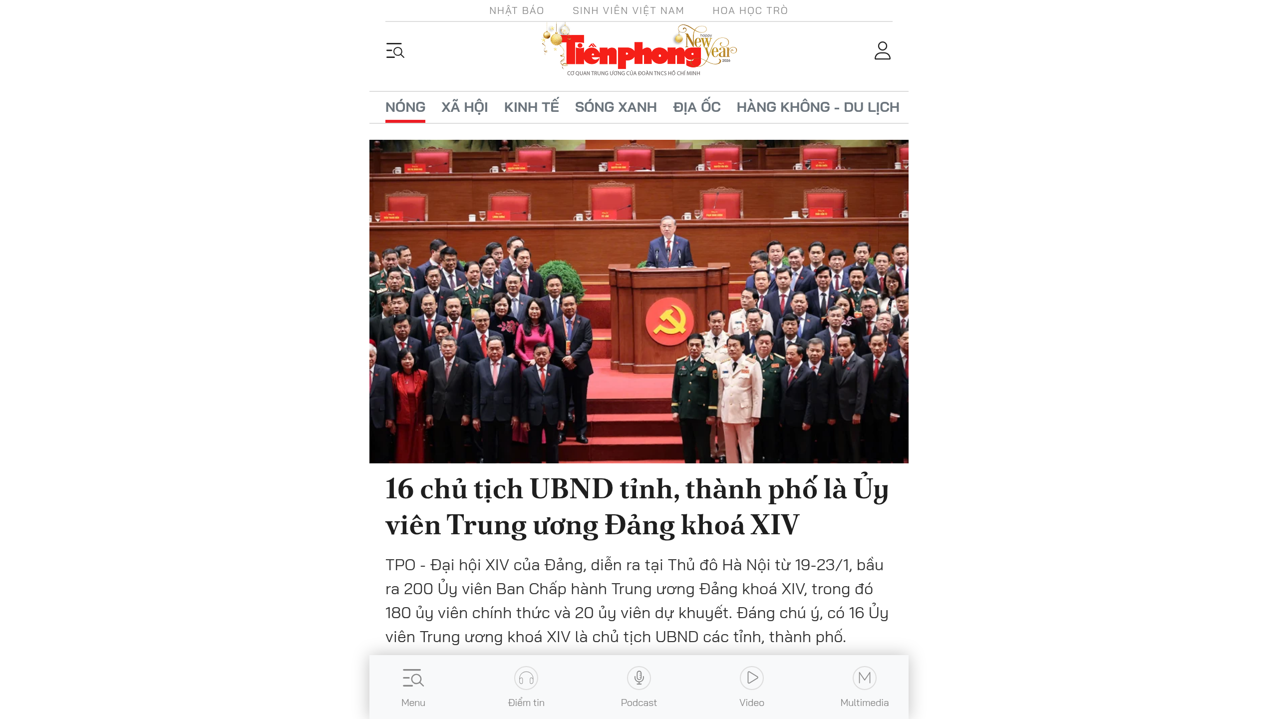 Captura de pantalla de Tien Phong