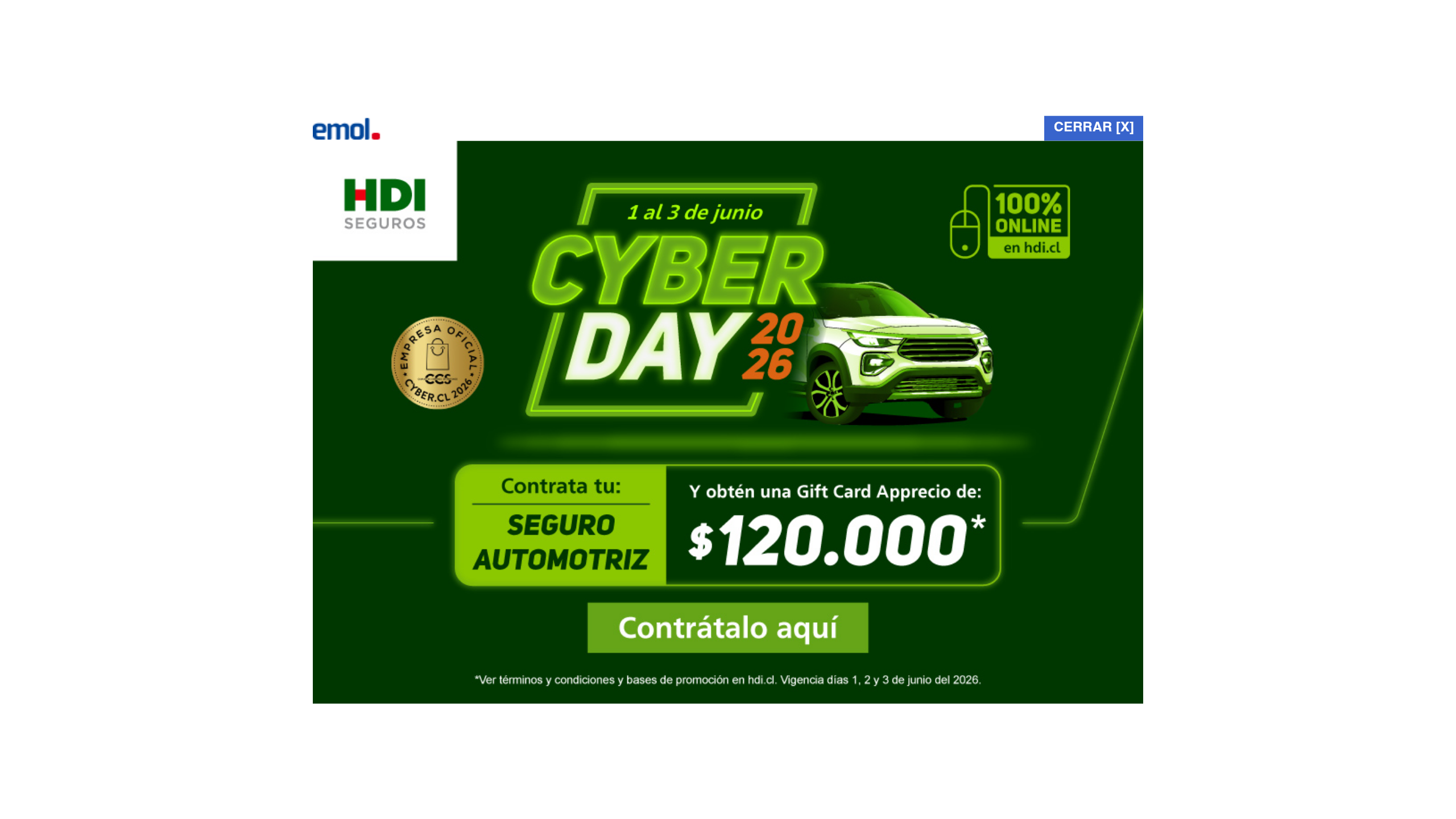 Captura de pantalla de Emol