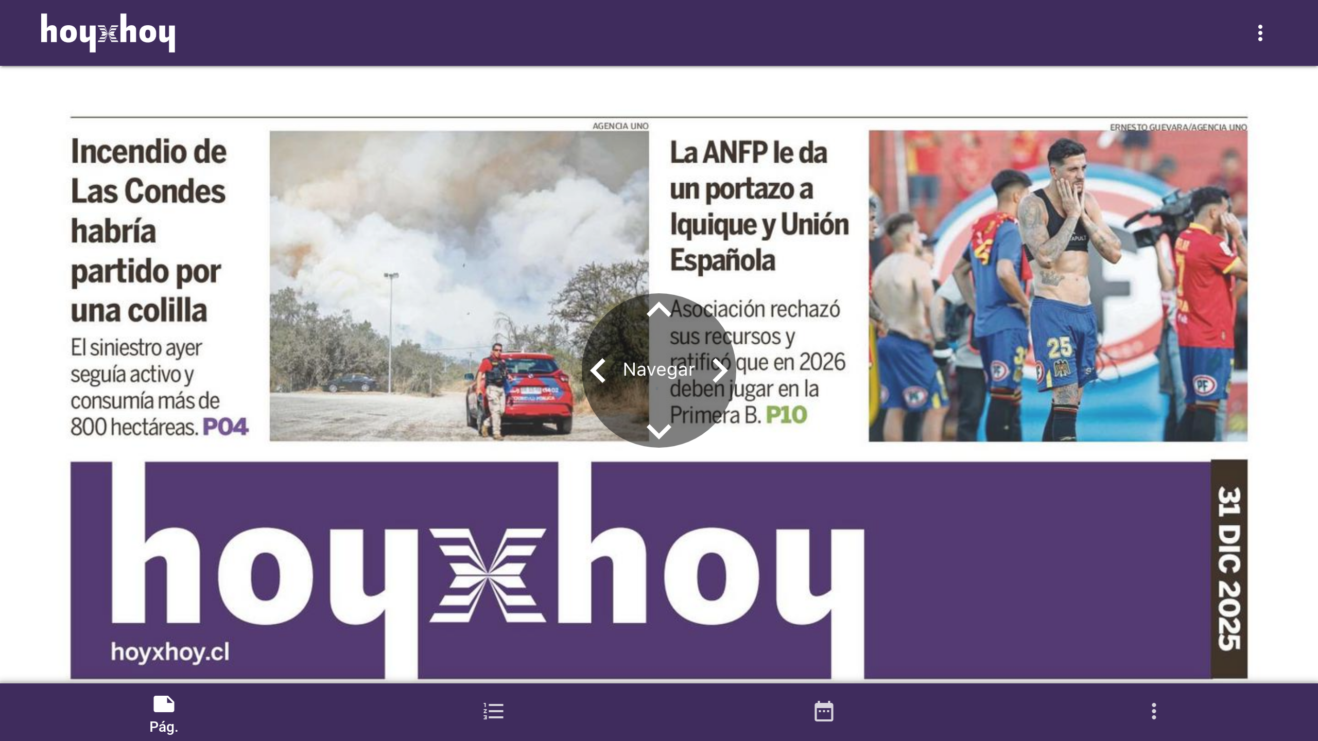 Captura de pantalla de Hoy x Hoy