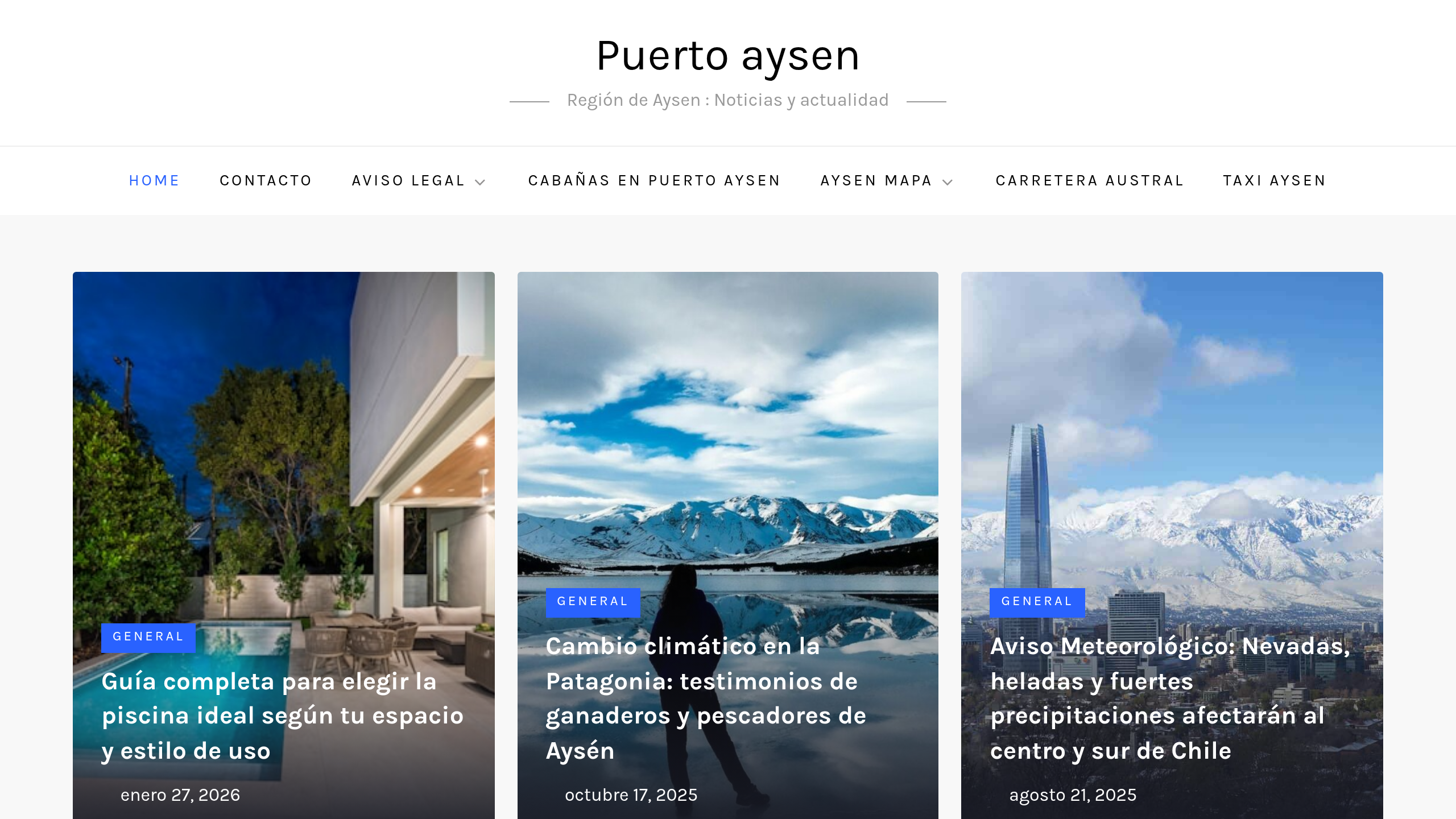 Captura de pantalla de Diario Aysén