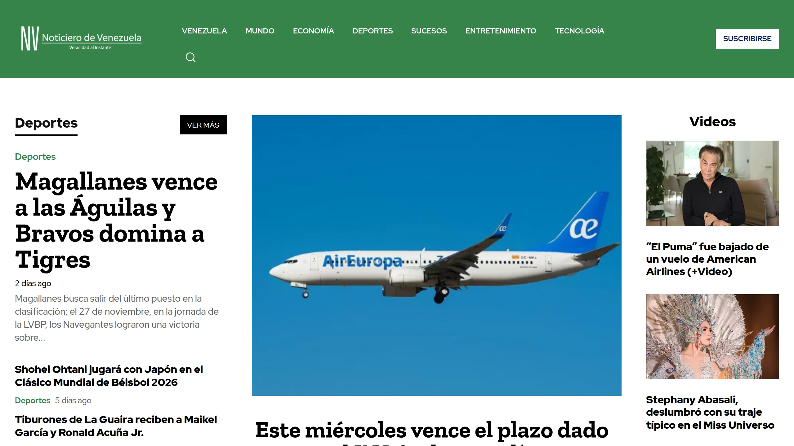 Captura de pantalla de Noticiero de venezuela