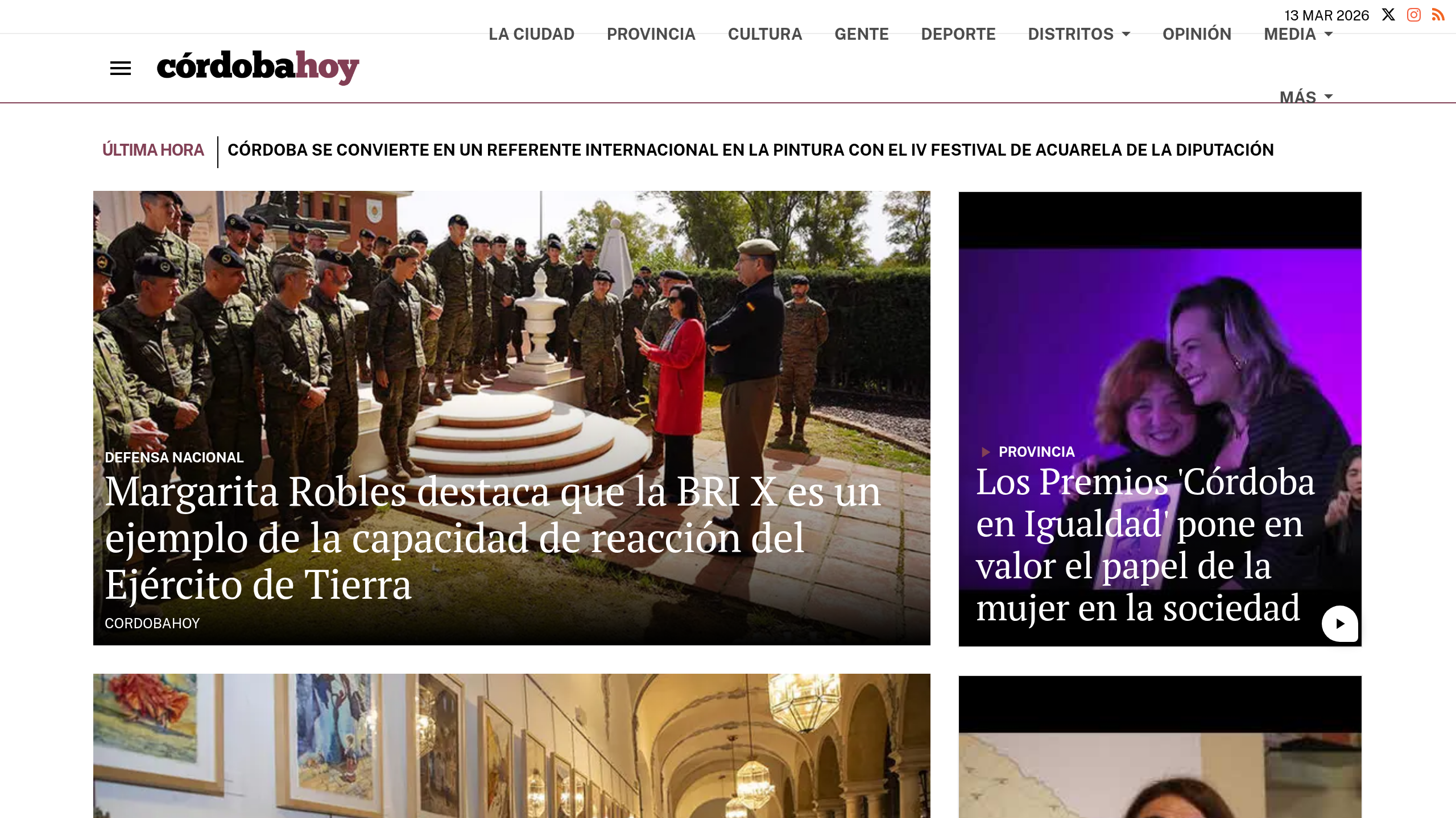 Captura de pantalla de Córdoba hoy