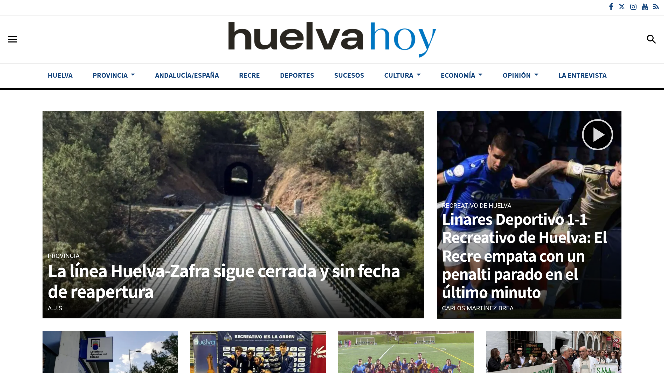 Captura de pantalla de HuelvaHoy