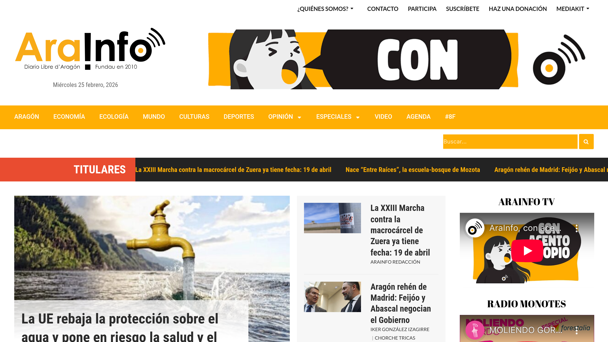 Captura de pantalla de AraInfo