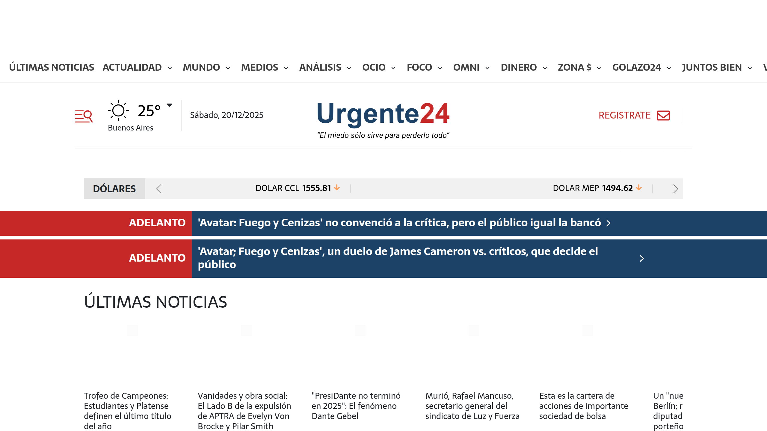 Captura de pantalla de Urgente 24