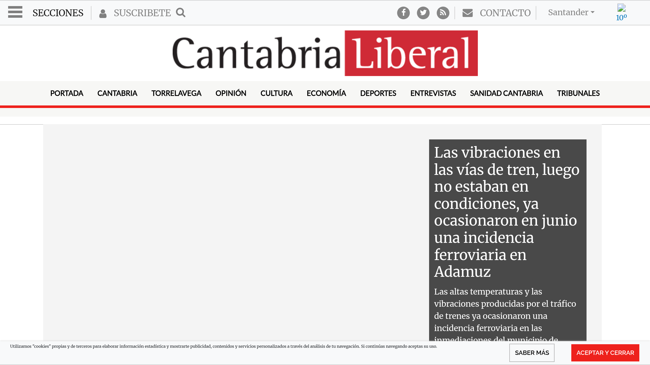 Captura de pantalla de Cantabria Liberal
