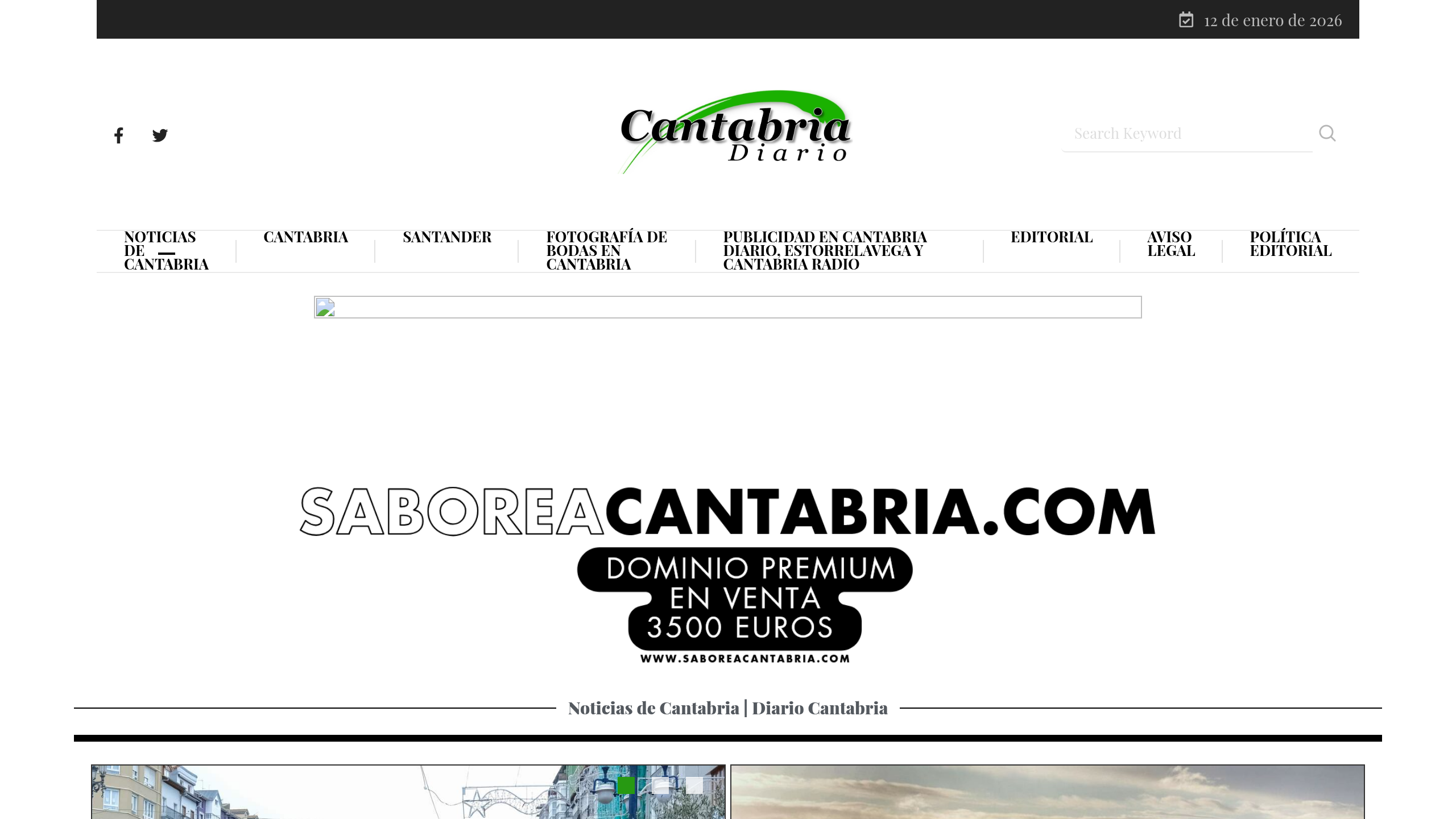 Captura de pantalla de Cantabria Diario