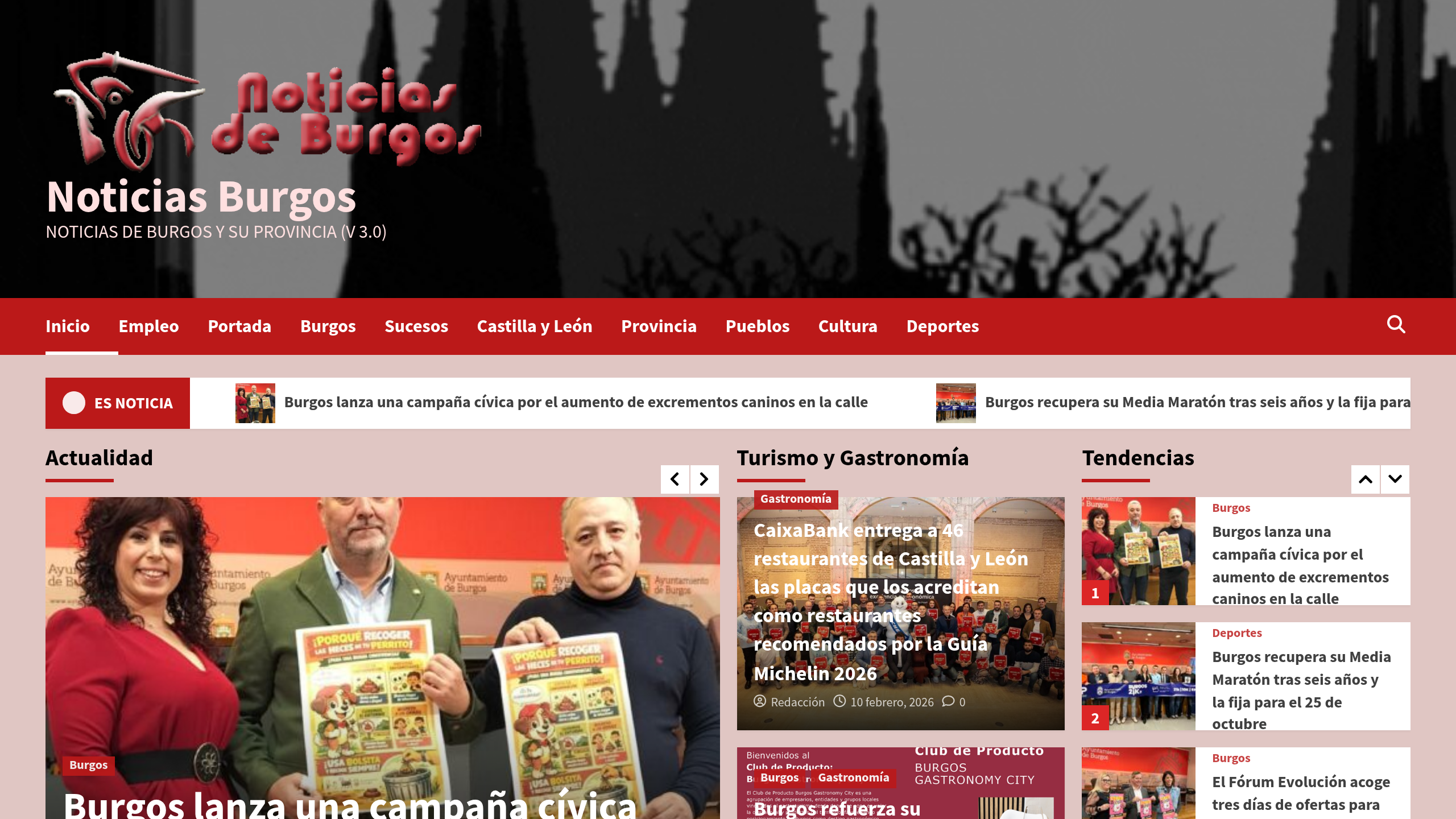 Captura de pantalla de Noticias de Burgos