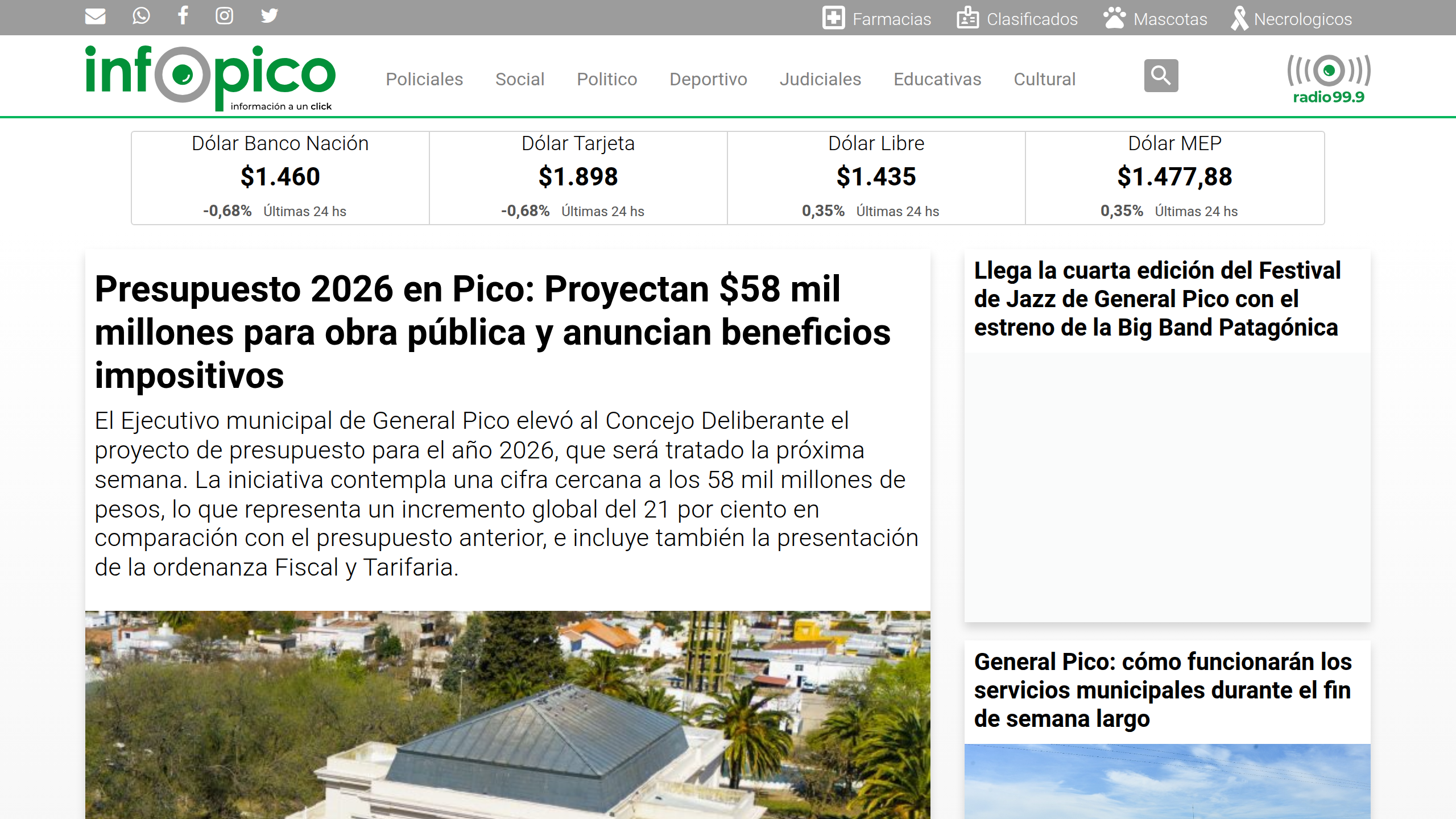 Captura de pantalla de infopico.com